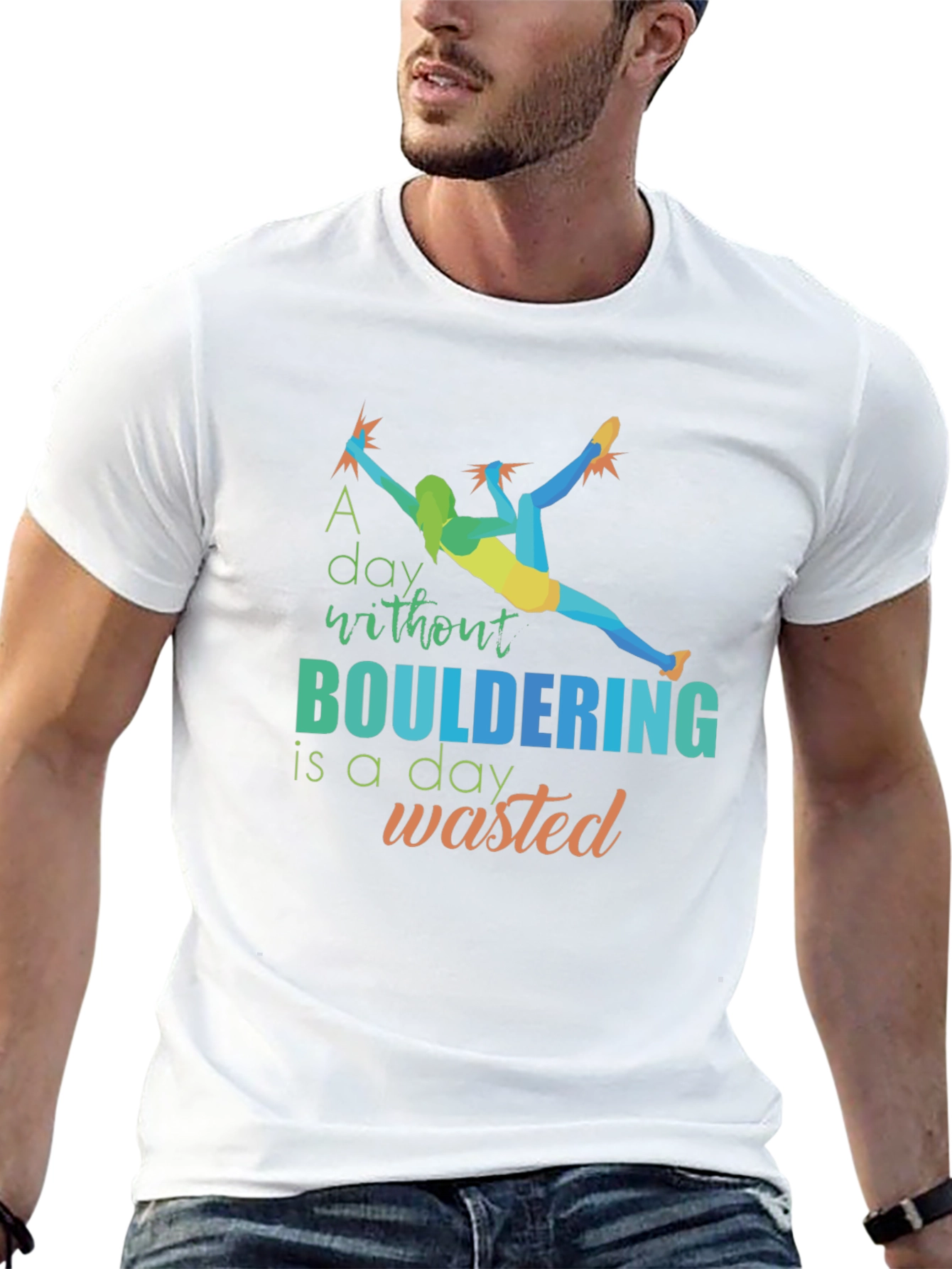 Bouldering T-Shirt - Climbing Design - Graphic Tee