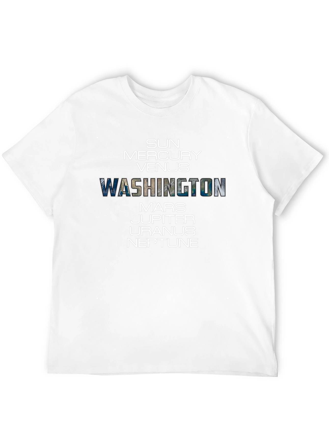 Washington Planets T-Shirt Unisex Black