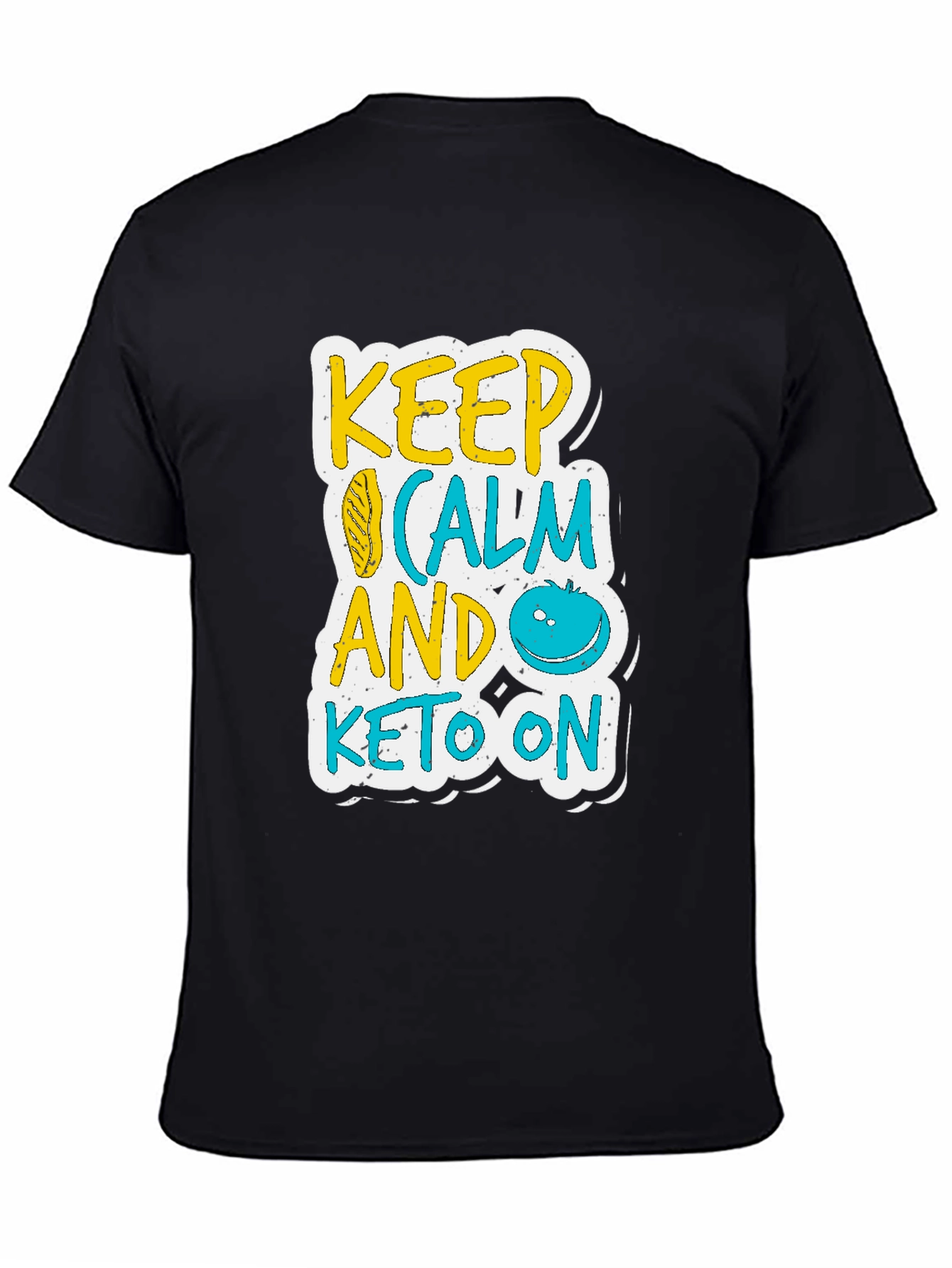 Keep Calm and Keto On Black T-Shirt