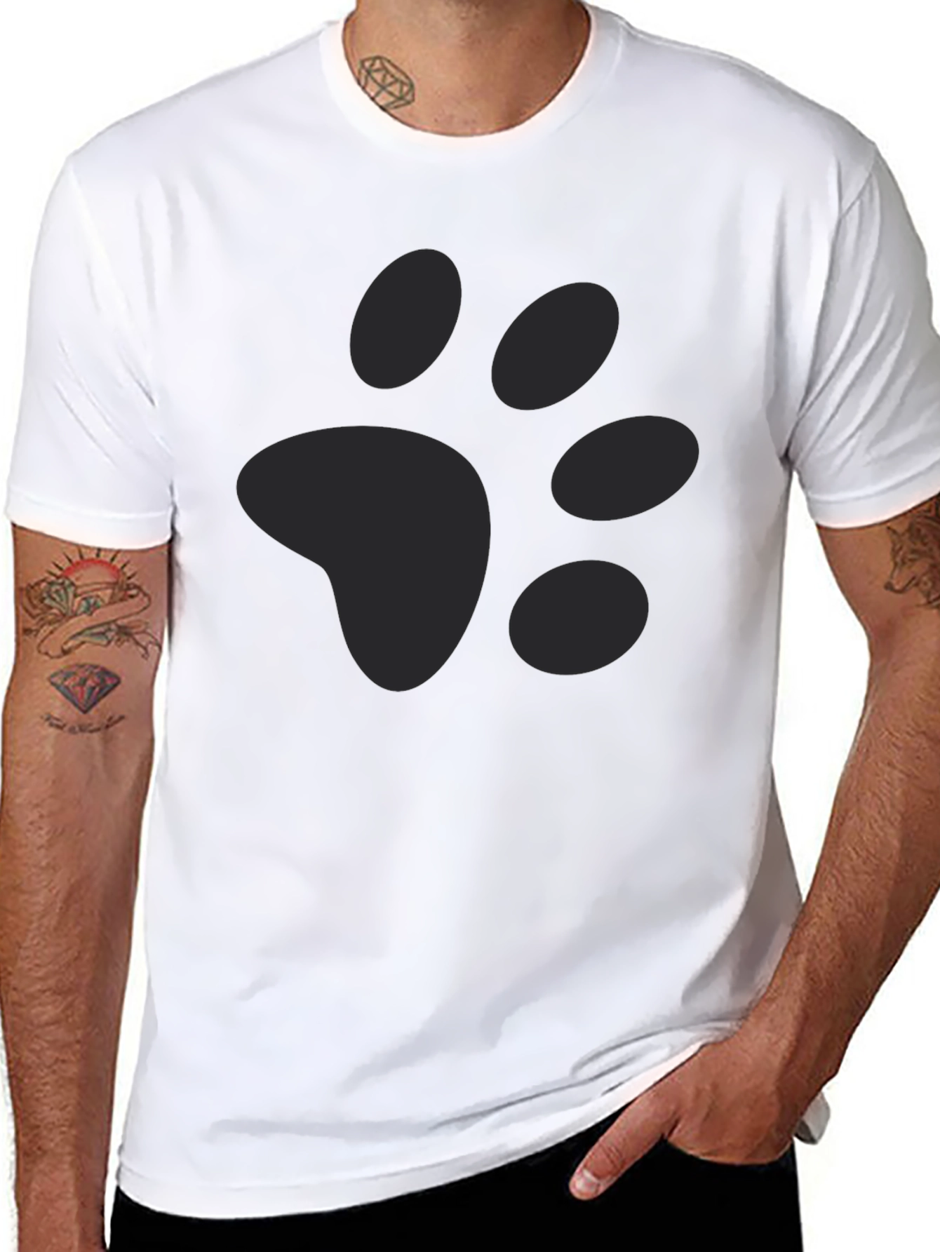 Paw Print Graphic Tee - Casual Comfort