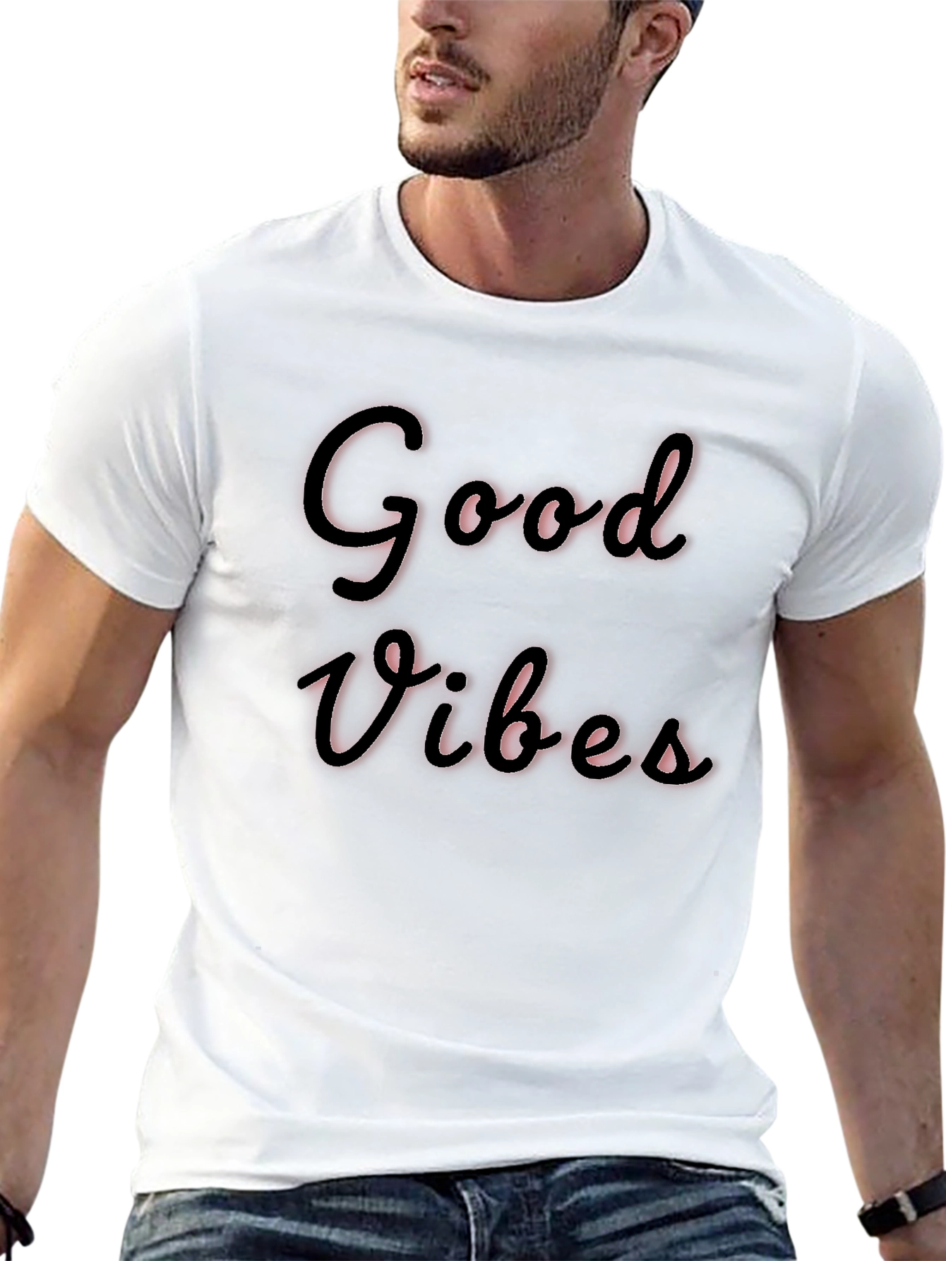 Good Vibes Black T-Shirt - Stylish & Comfortable