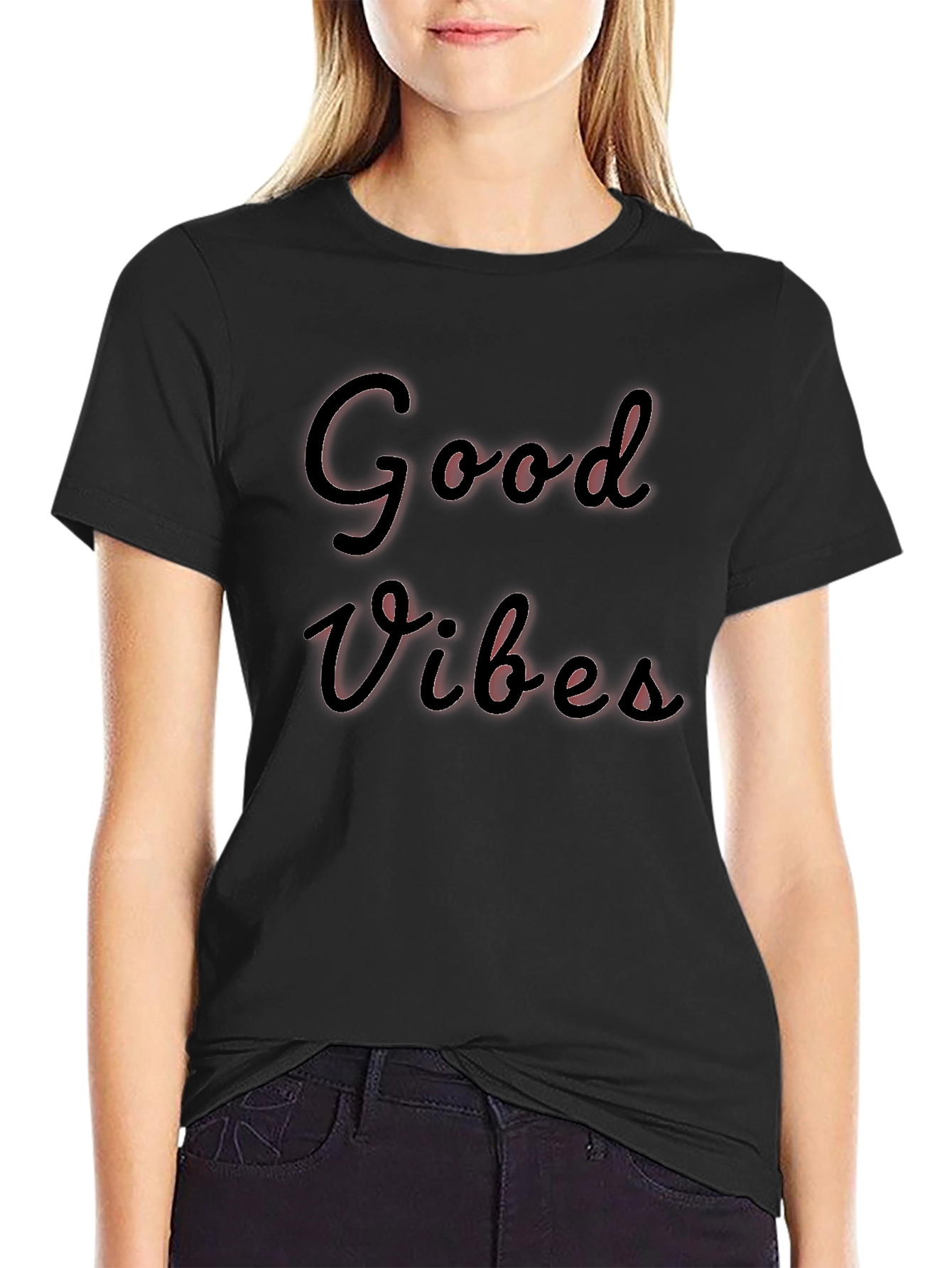 Good Vibes Black T-Shirt - Stylish & Comfortable
