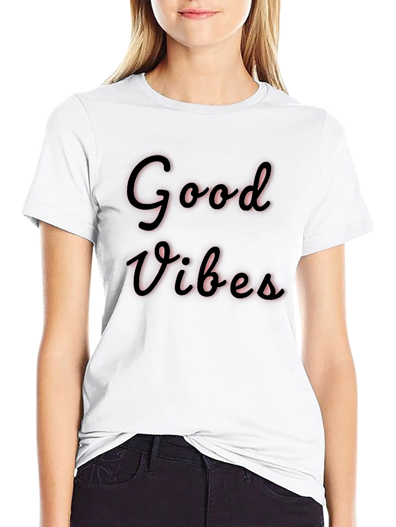 Good Vibes Black T-Shirt - Stylish & Comfortable