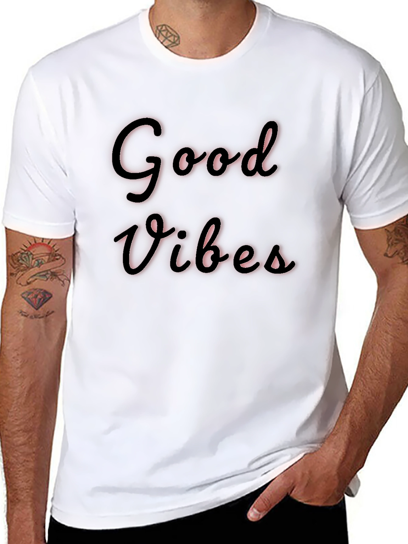 Good Vibes Black T-Shirt - Stylish & Comfortable