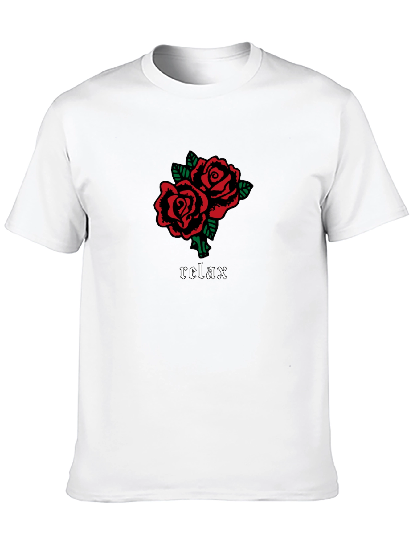 Relax Roses Graphic Tee - Soft Cotton Blend Shirt