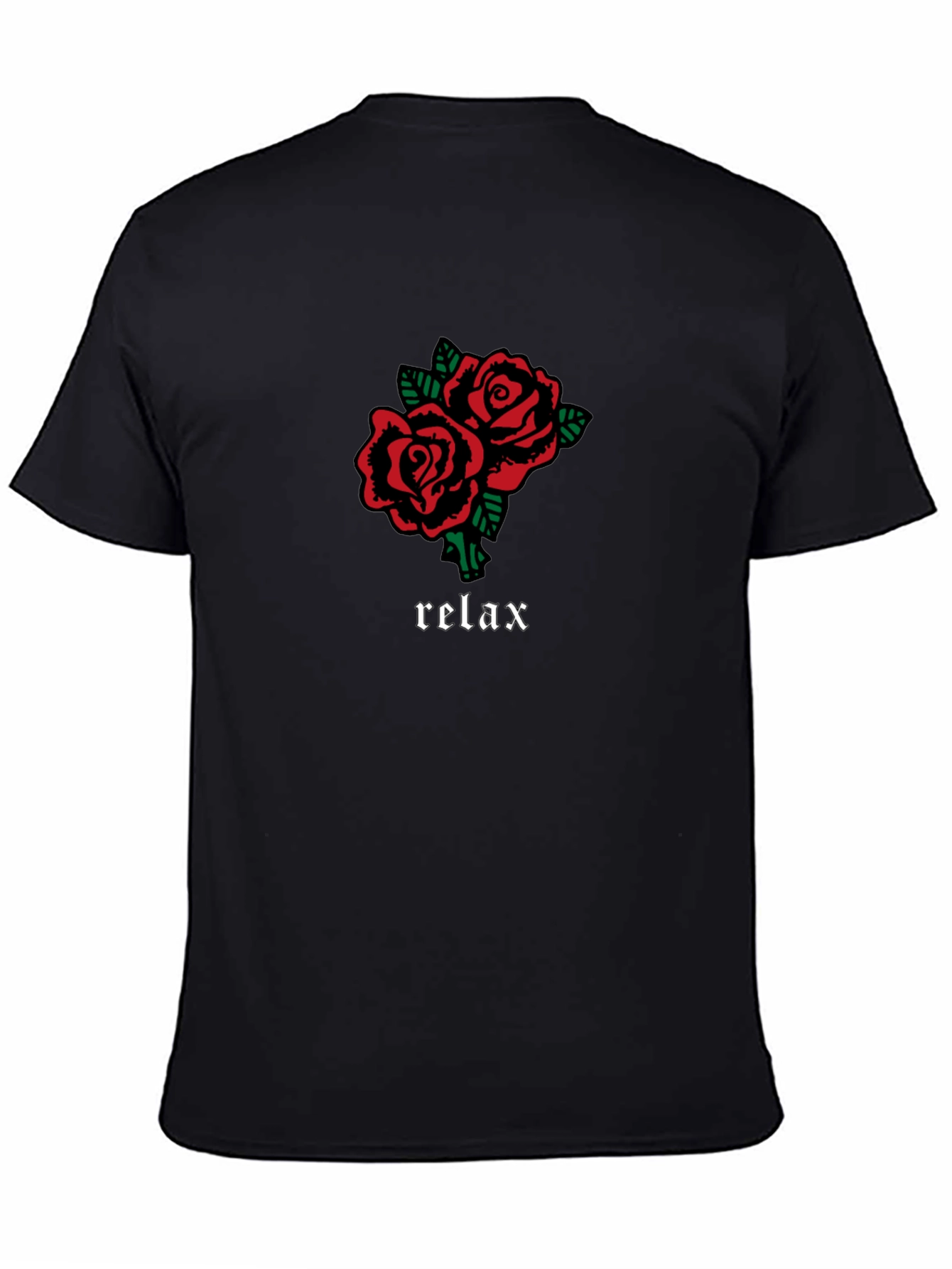 Relax Roses Graphic Tee - Soft Cotton Blend Shirt