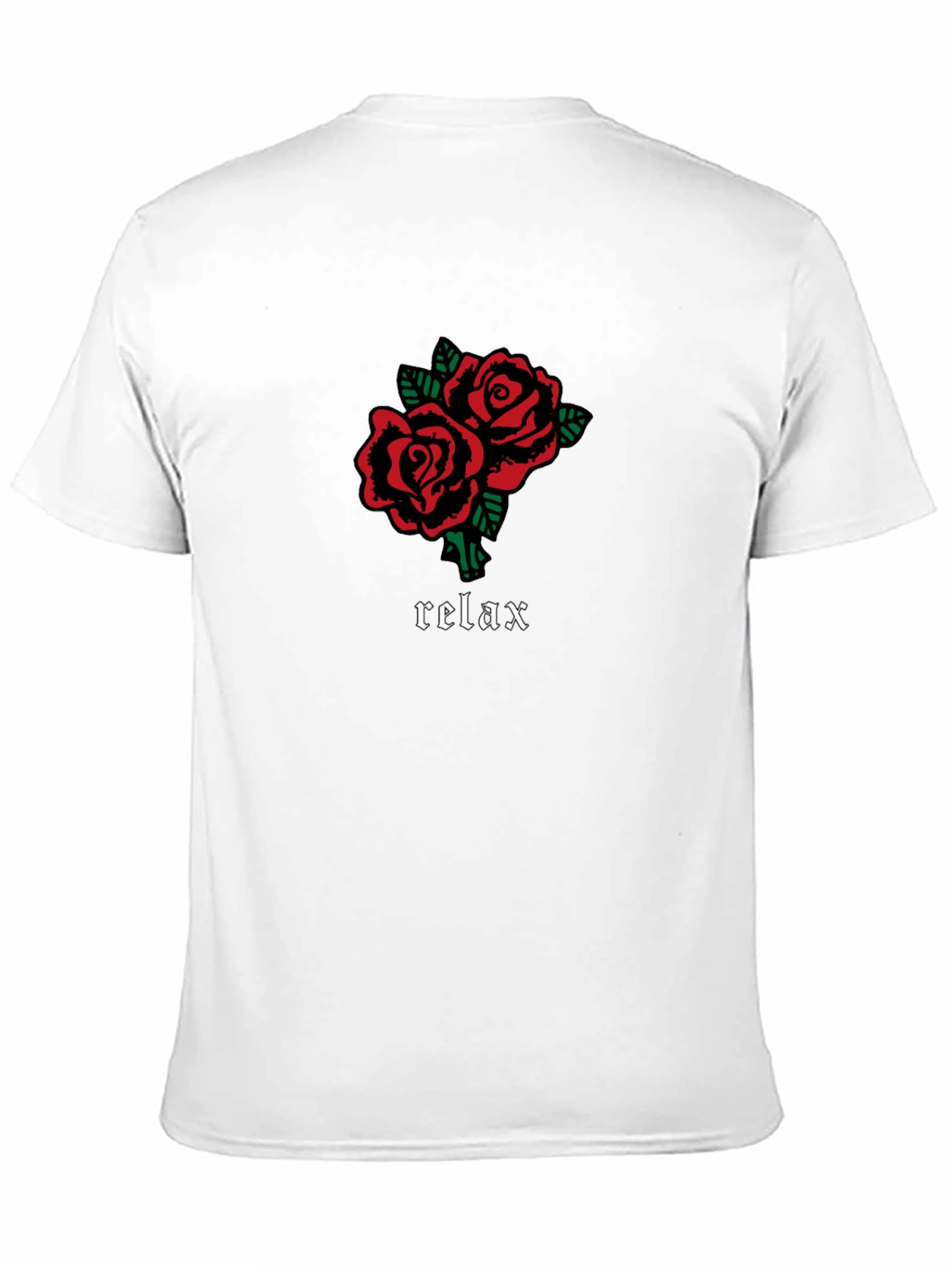 Relax Roses Graphic Tee - Soft Cotton Blend Shirt