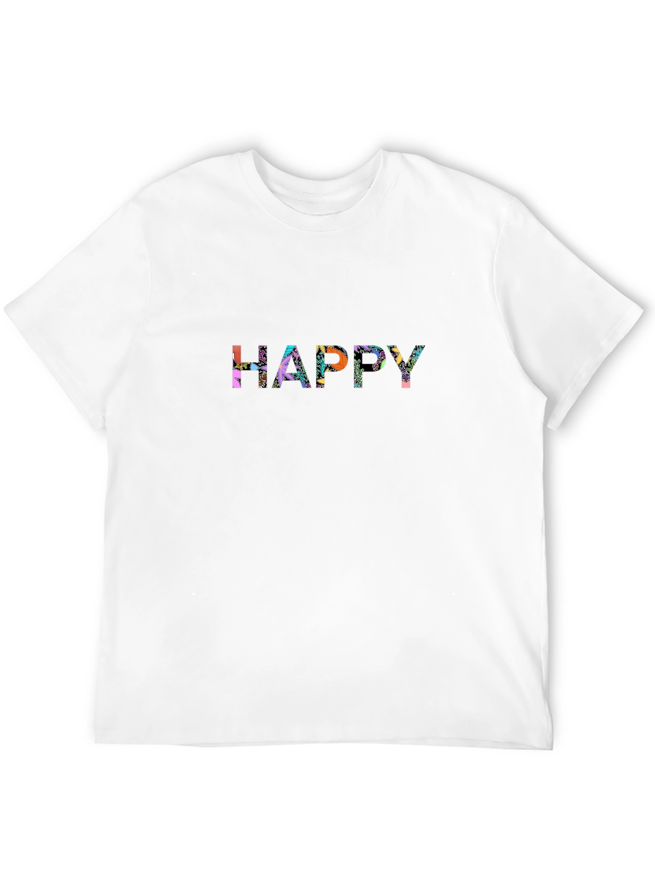 Happy Graphic T-Shirt - Mens Black Tee