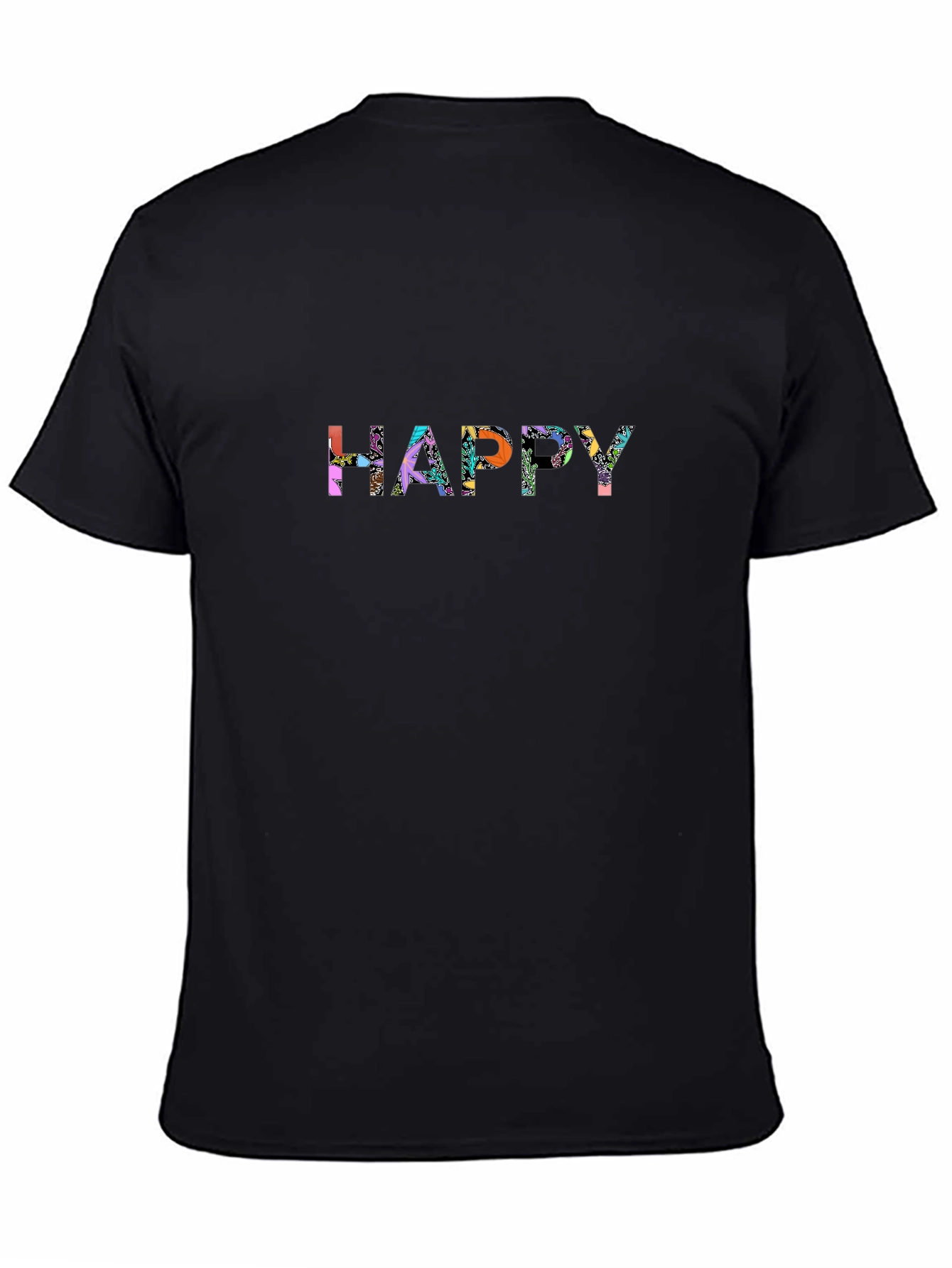 Happy Graphic T-Shirt - Mens Black Tee