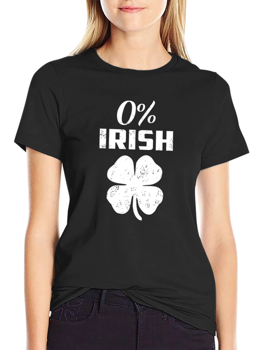 Funny 0% Irish St. Patricks Day Graphic T-Shirt