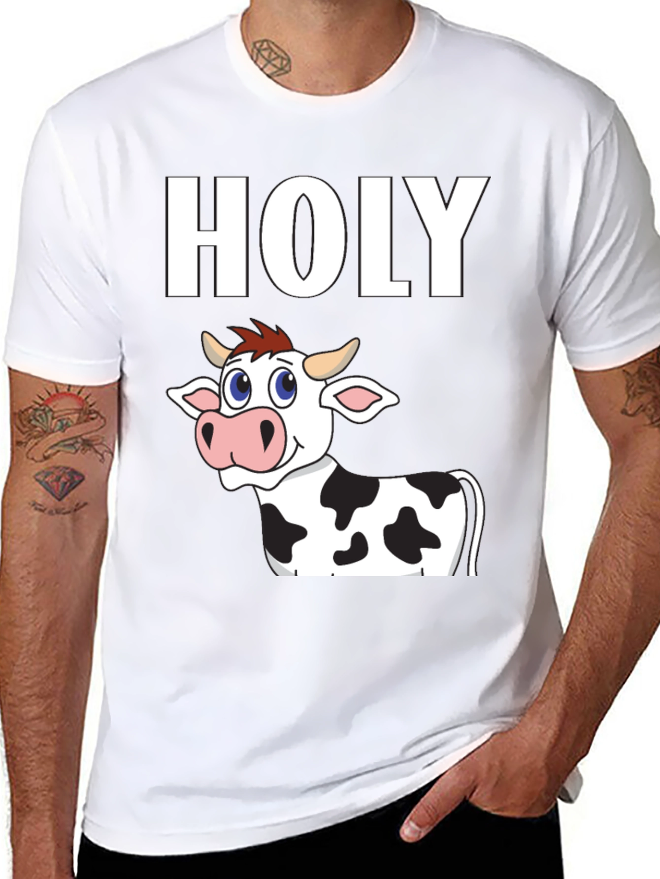 Holy Cow T-Shirt - Funny Cartoon Animal Tee