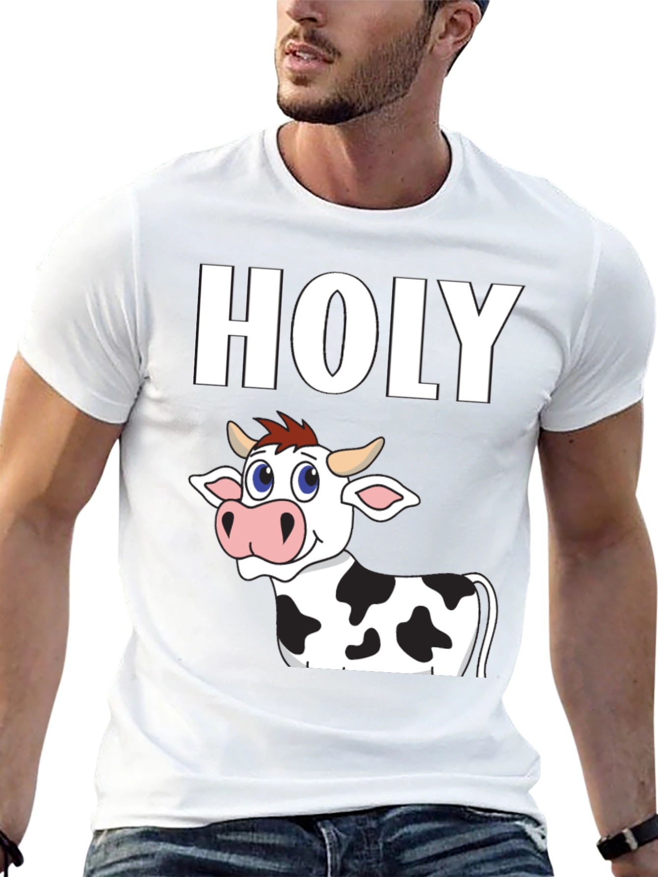 Holy Cow T-Shirt - Funny Cartoon Animal Tee
