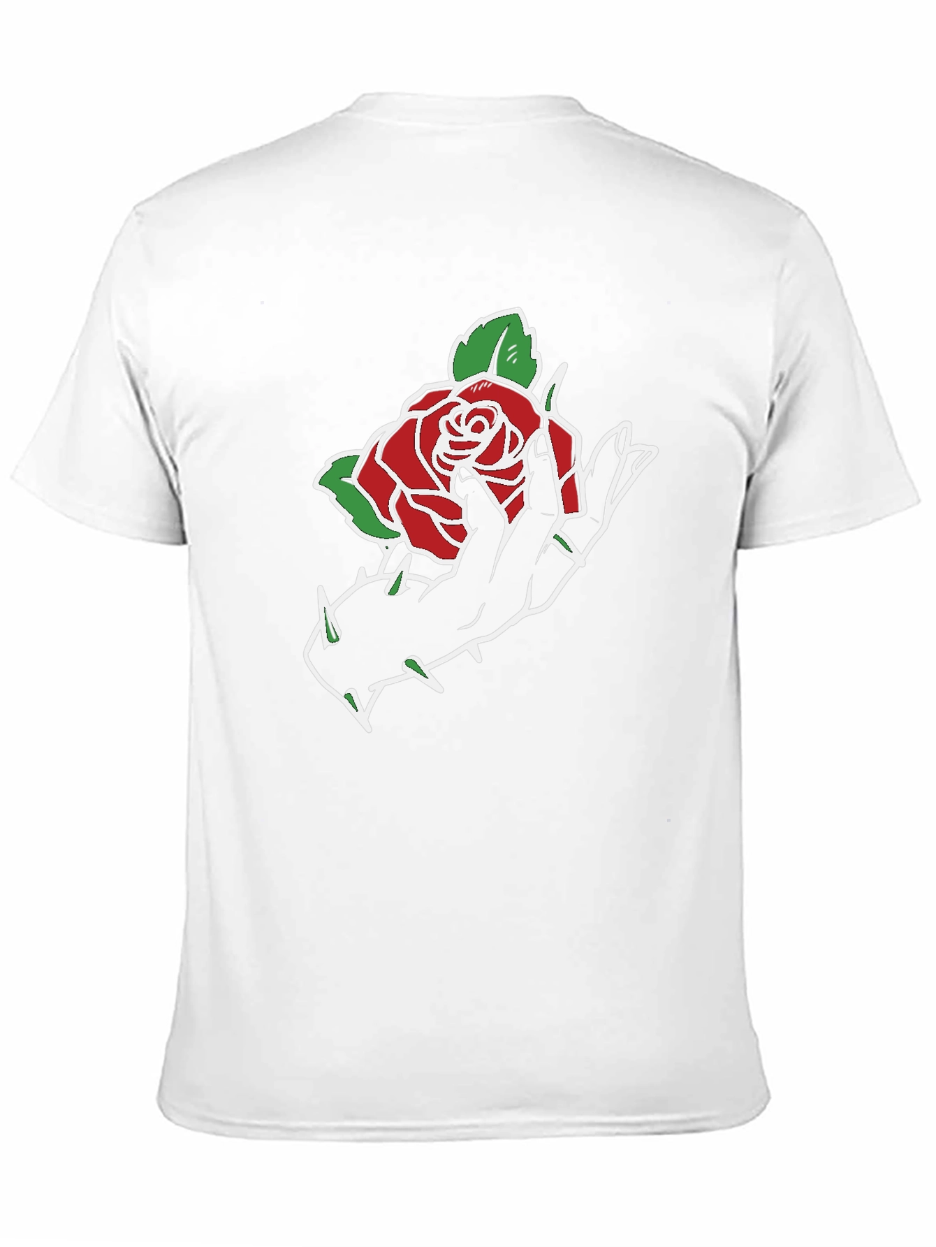 Rose Hand Graphic Black T-Shirt