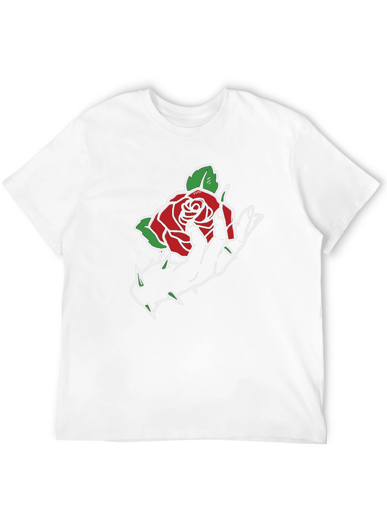 Rose Hand Graphic Black T-Shirt