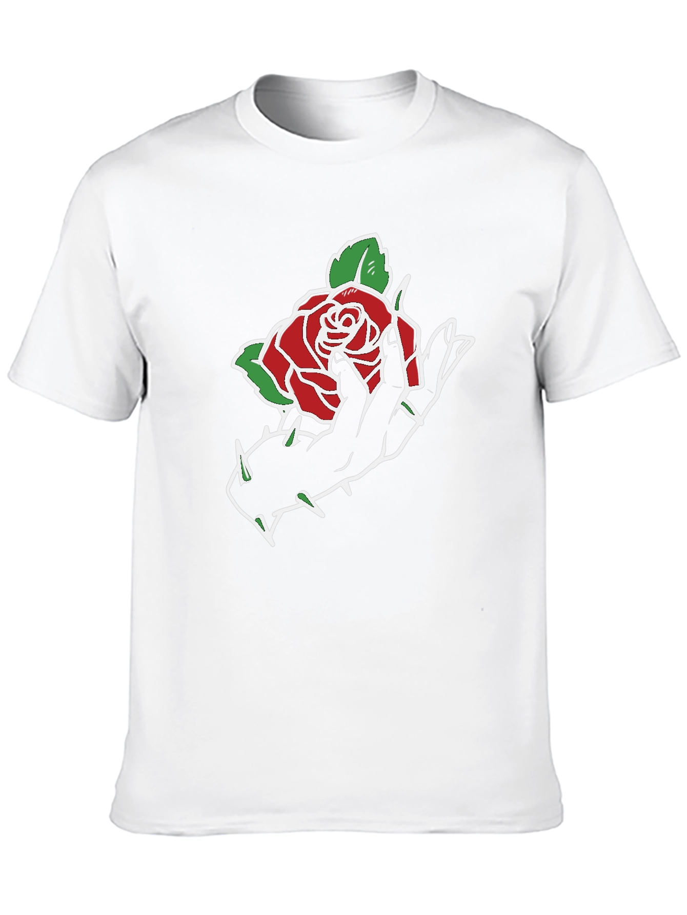 Rose Hand Graphic Black T-Shirt