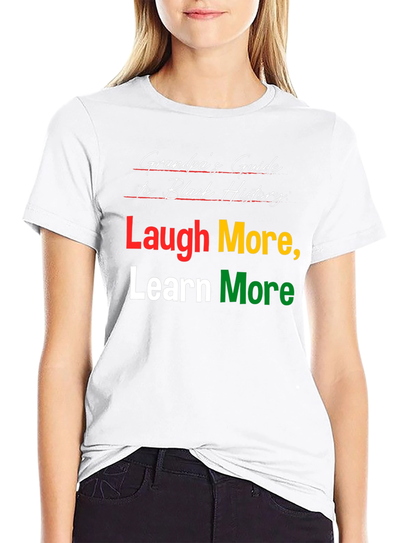 Grandpas Guide Black History T-Shirt Laugh Learn
