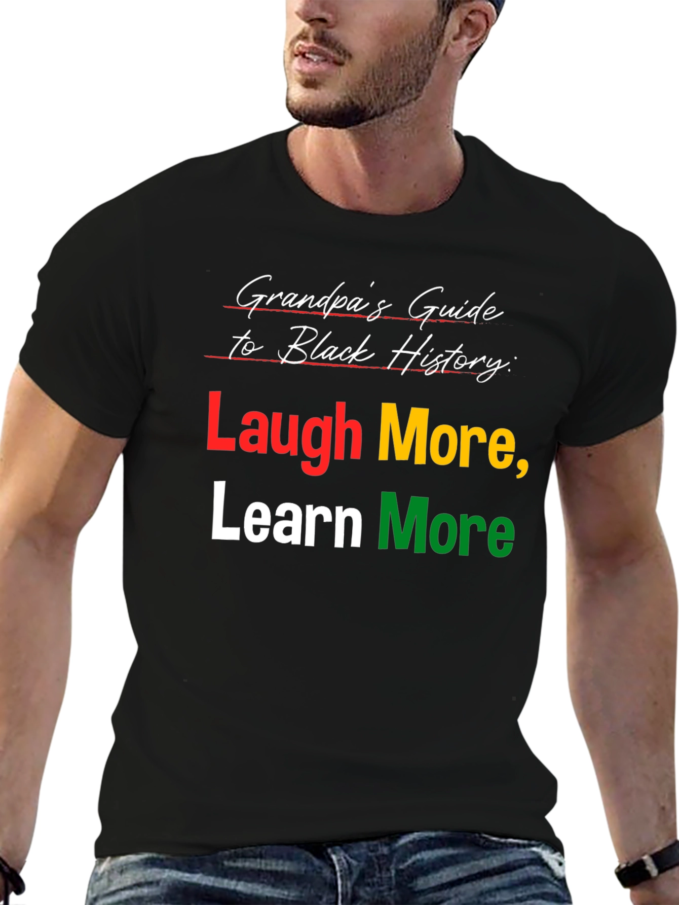 Grandpas Guide Black History T-Shirt Laugh Learn