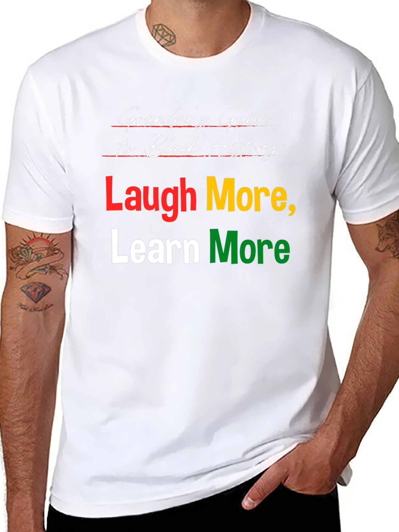 Grandpas Guide Black History T-Shirt Laugh Learn