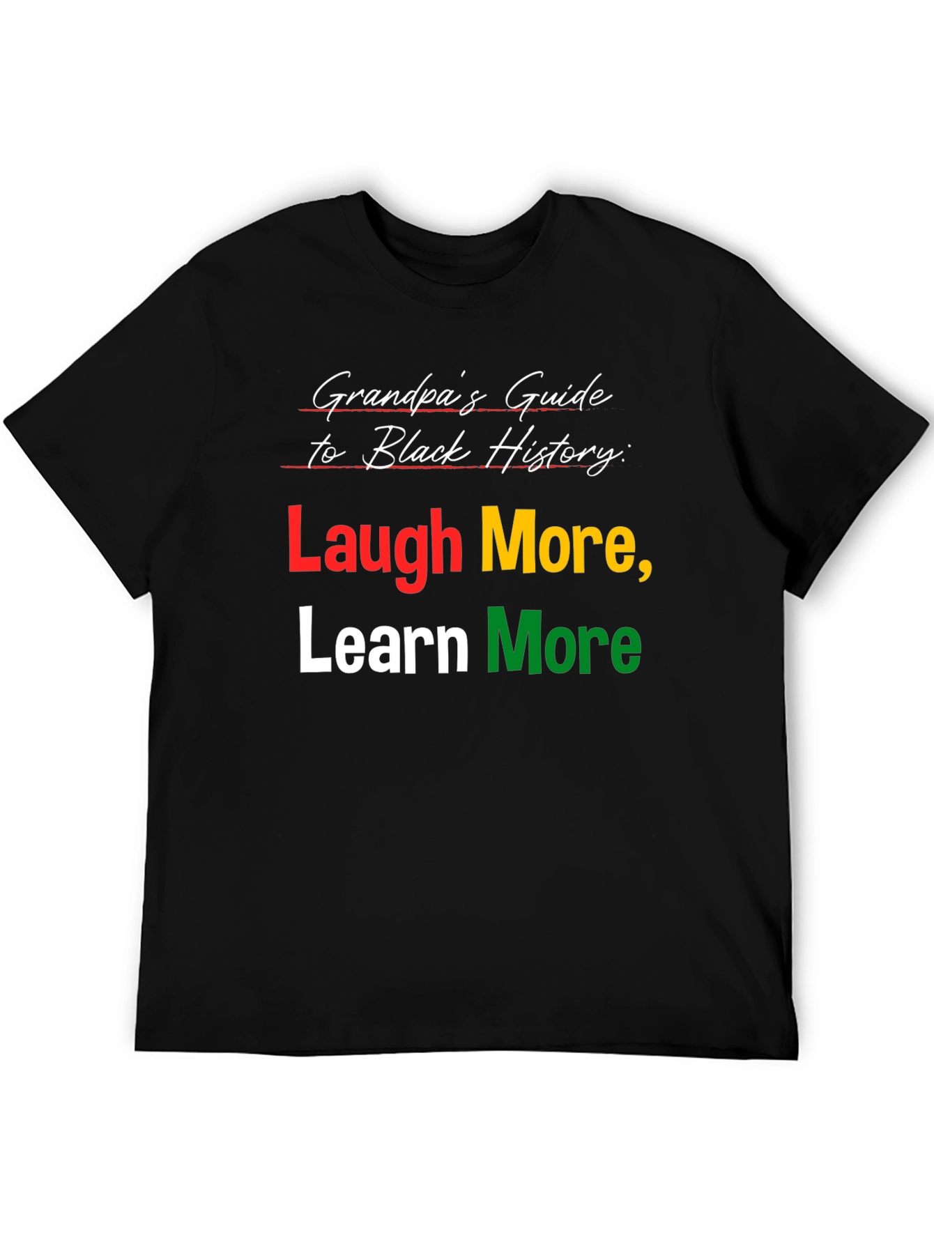 Grandpas Guide Black History T-Shirt Laugh Learn