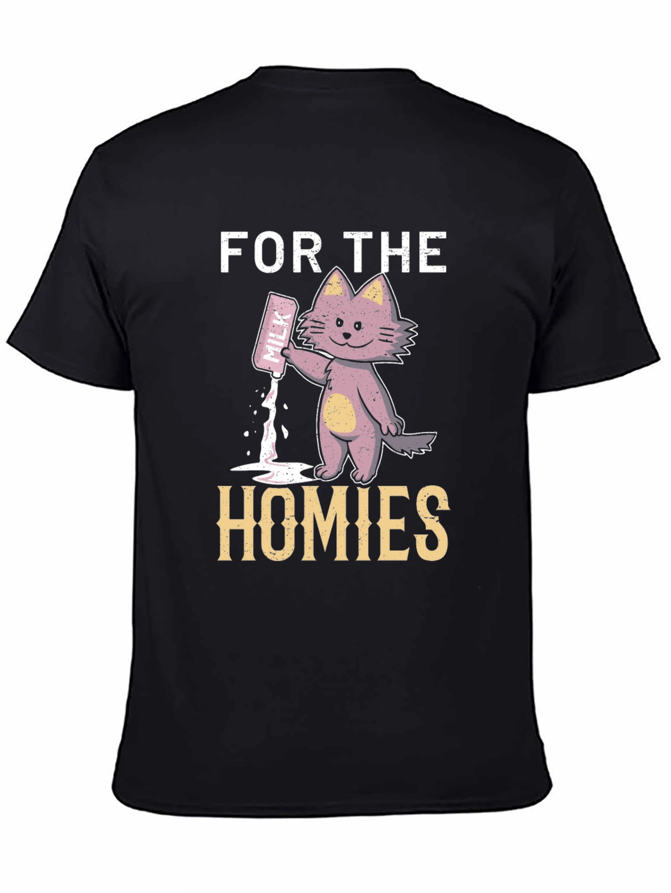 For The Homies Milk Cat Graphic T-Shirt