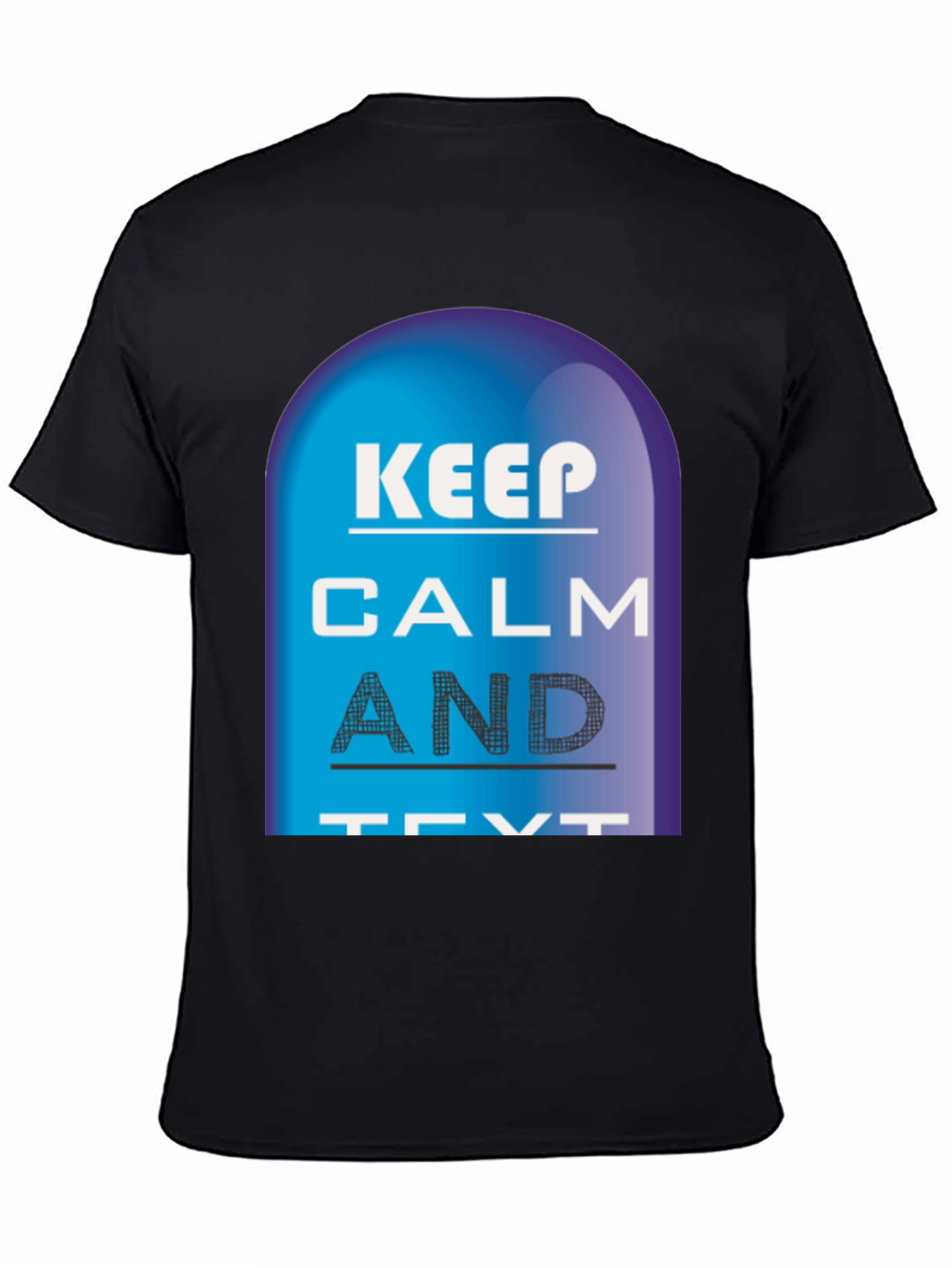 Keep Calm and Text Black T-Shirt
