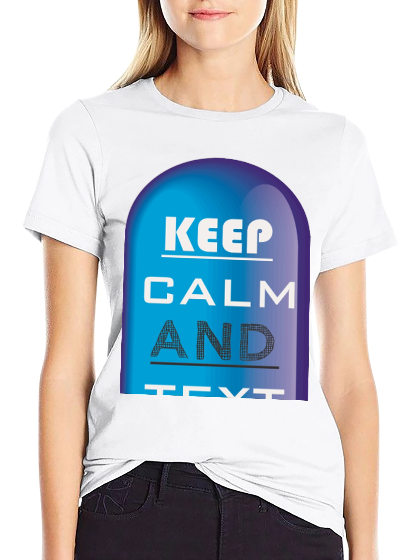 Keep Calm and Text Black T-Shirt