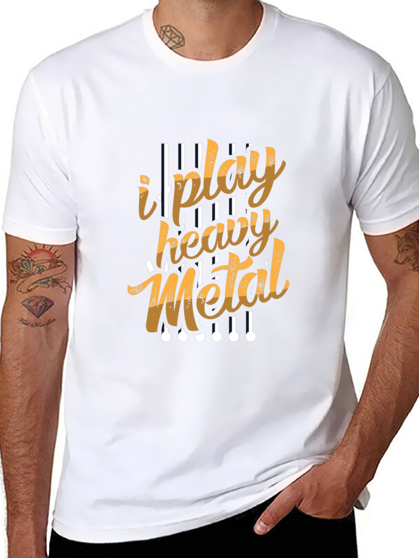 I Play Heavy Metal Graphic Tee - Black