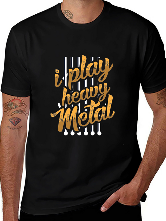 I Play Heavy Metal Graphic Tee - Black