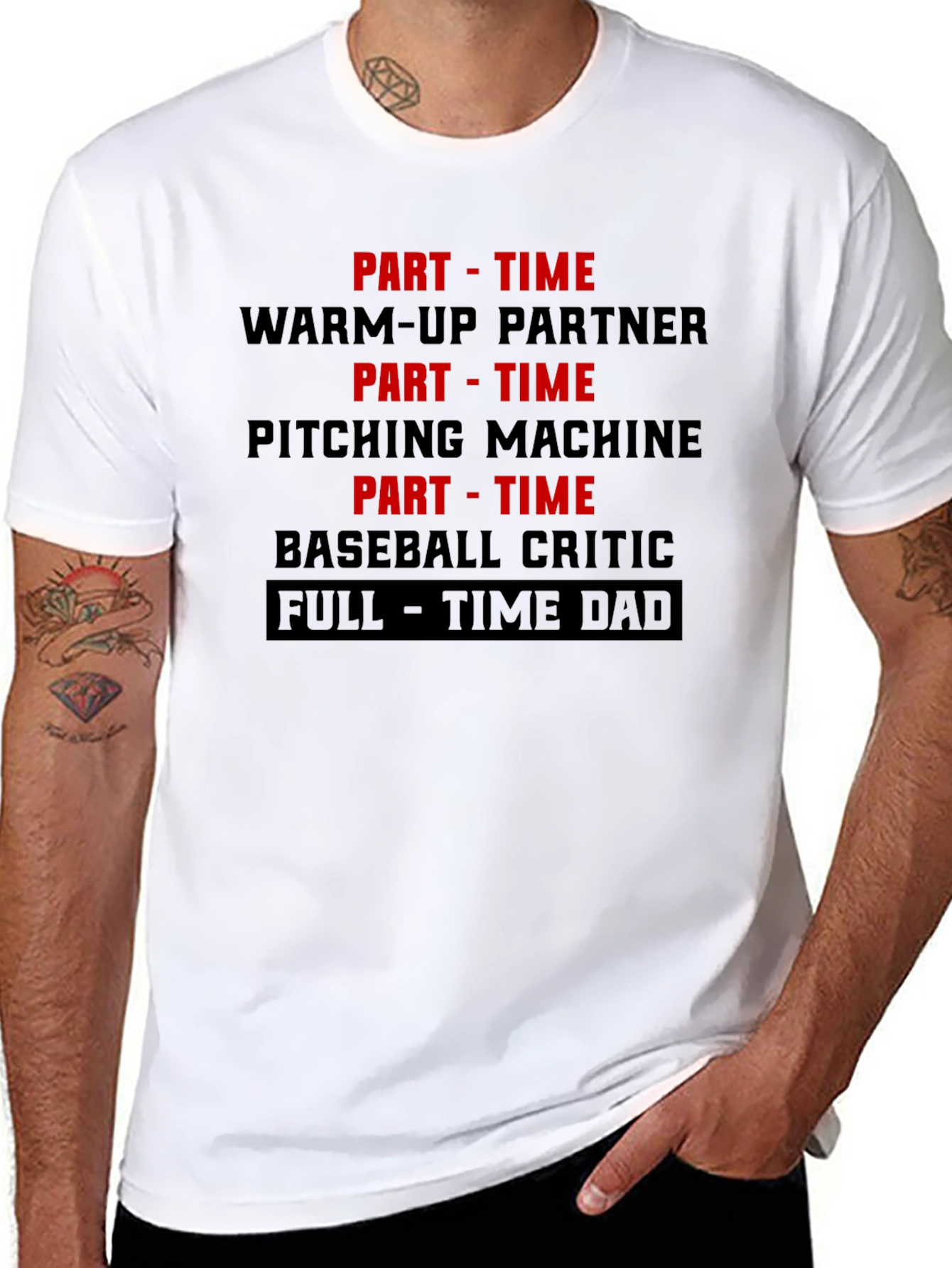 Part Time Warm Up Dad T-Shirt