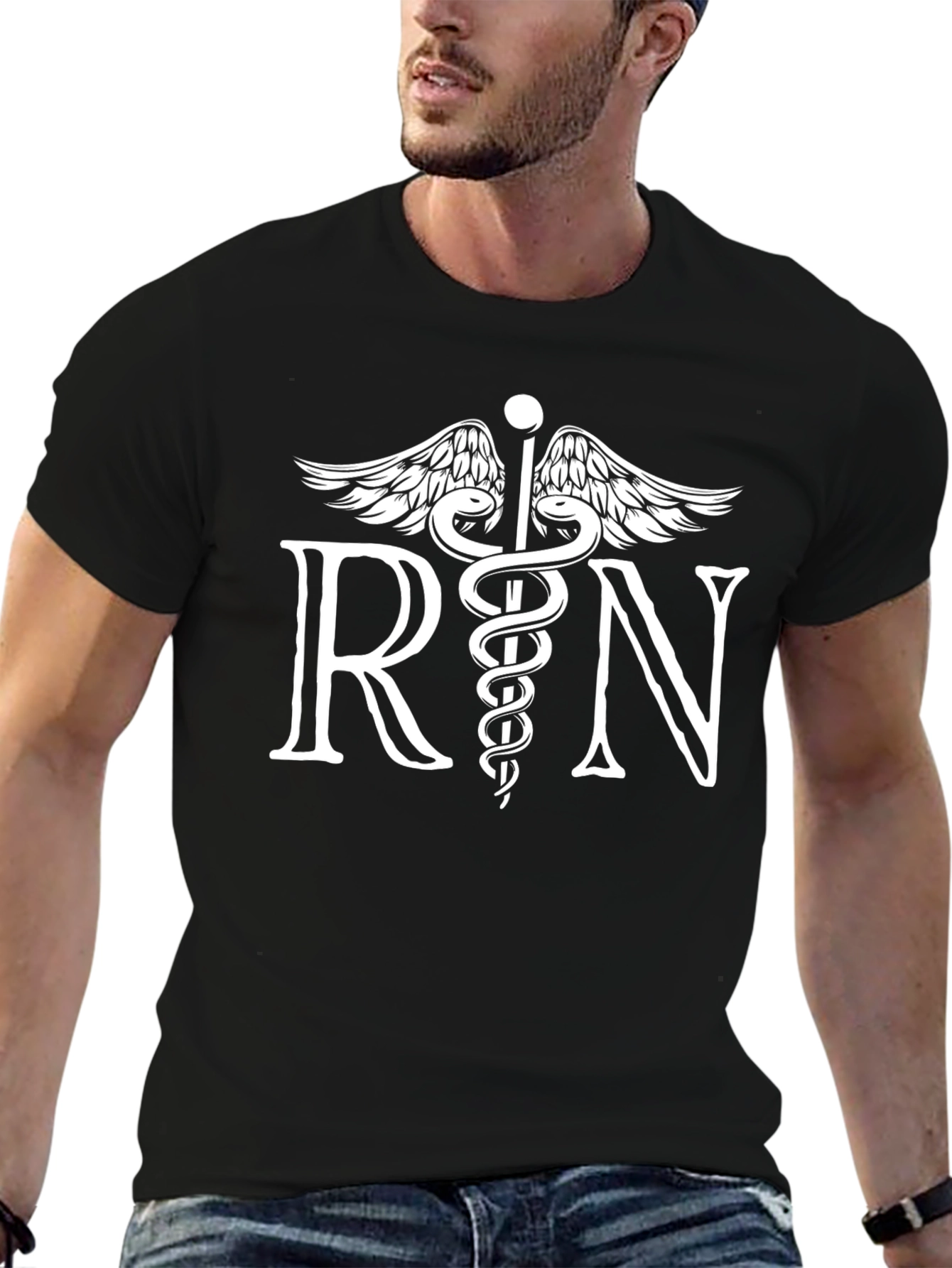 RN Caduceus Symbol Black T-Shirt