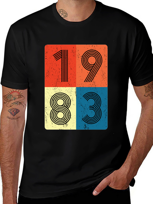 Retro 1983 Graphic Tee - Vintage Style Birthday Shirt