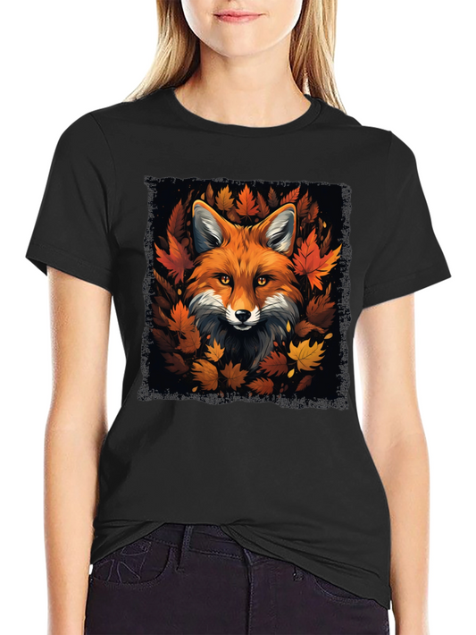 Fox & Fall Leaves Graphic Tee