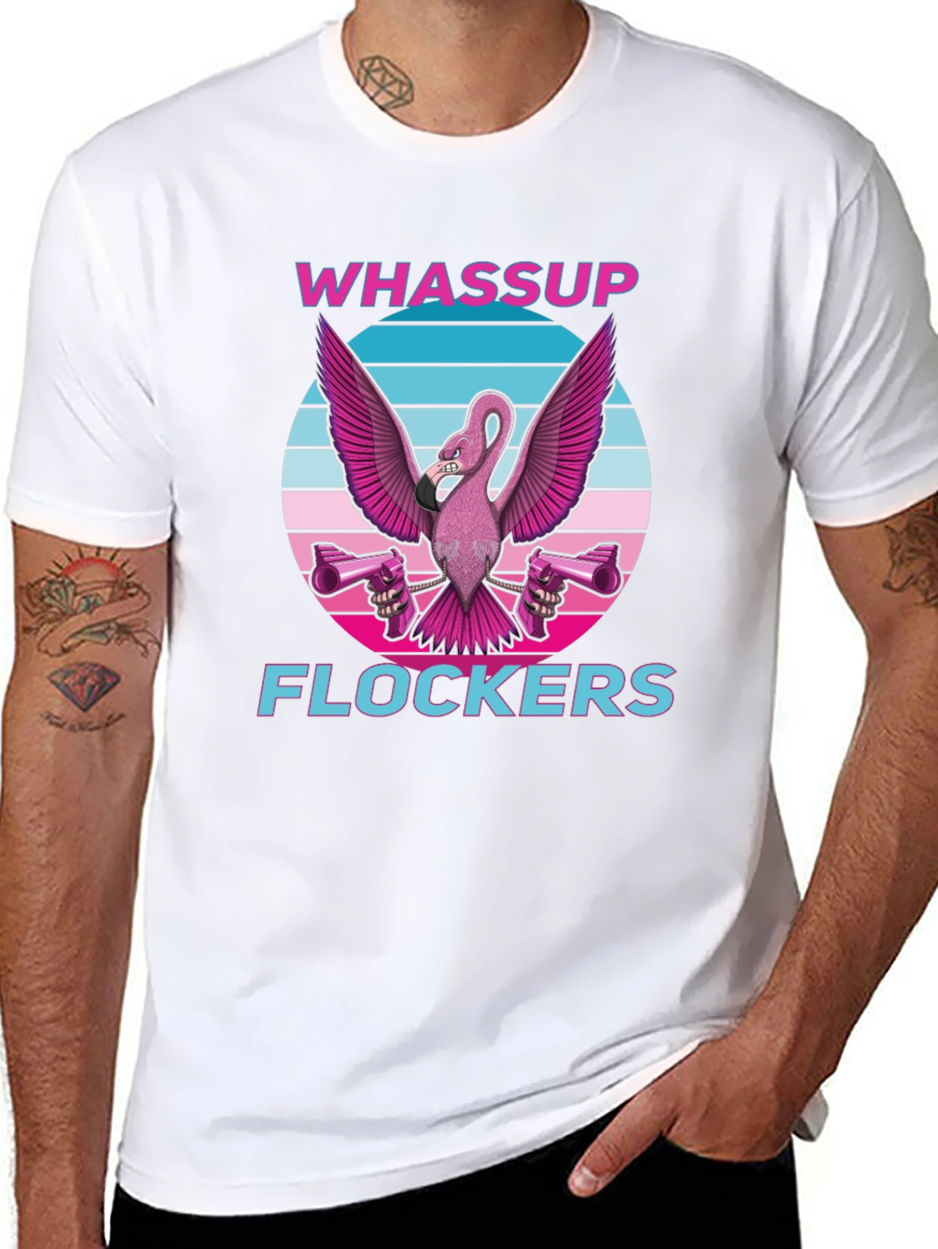 Whassup Flockers Flamingo T-Shirt