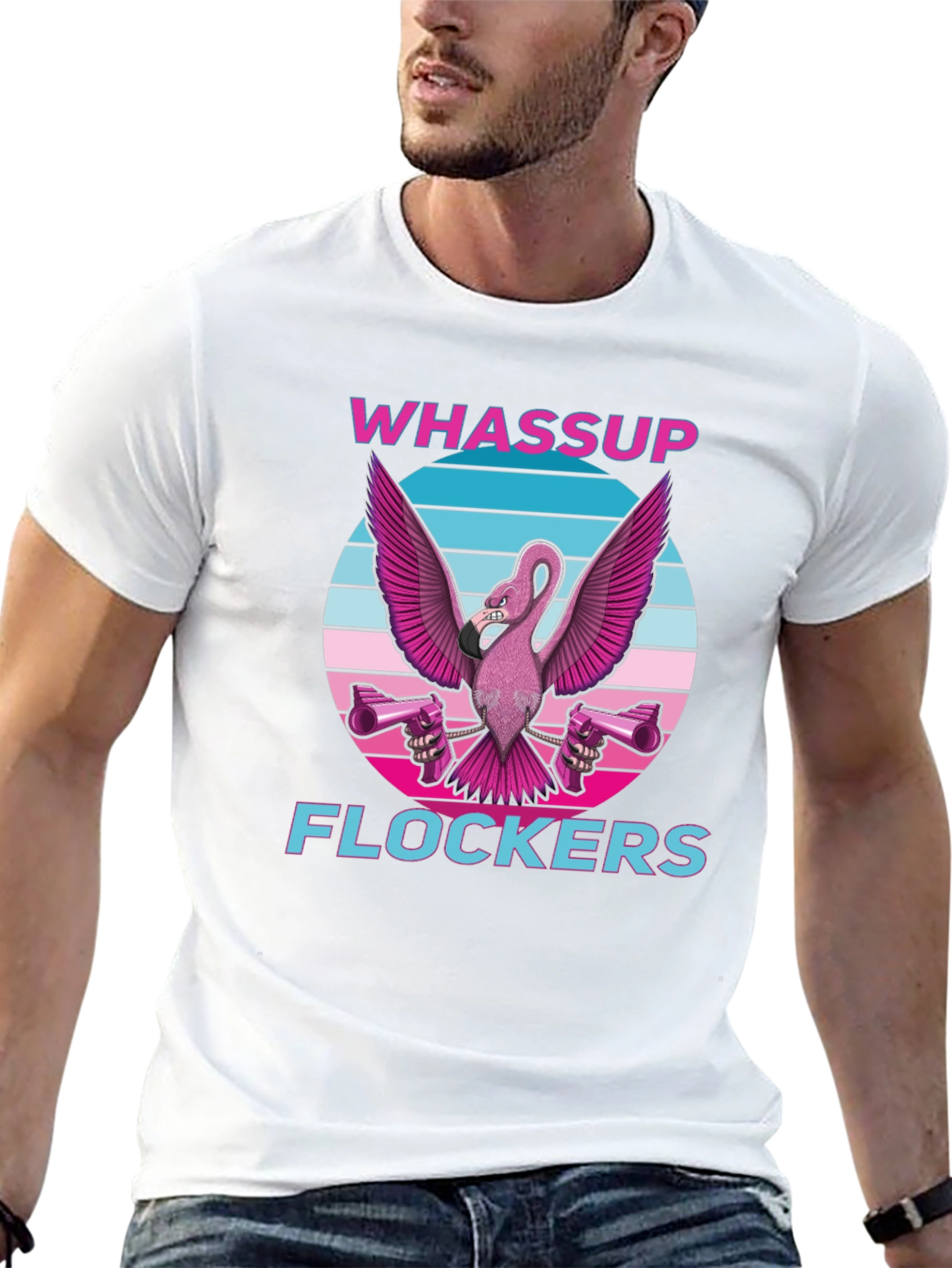 Whassup Flockers Flamingo T-Shirt