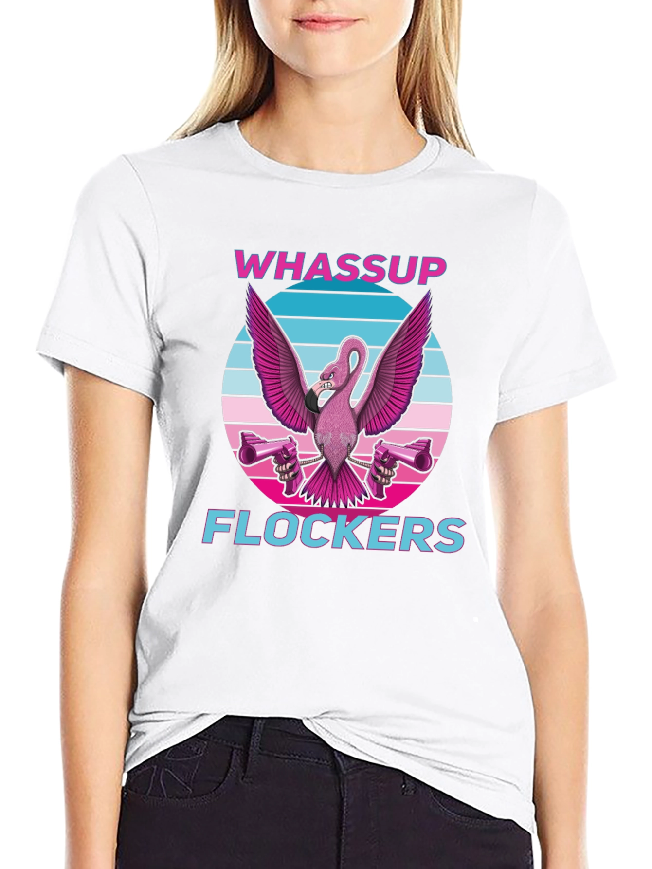 Whassup Flockers Flamingo T-Shirt