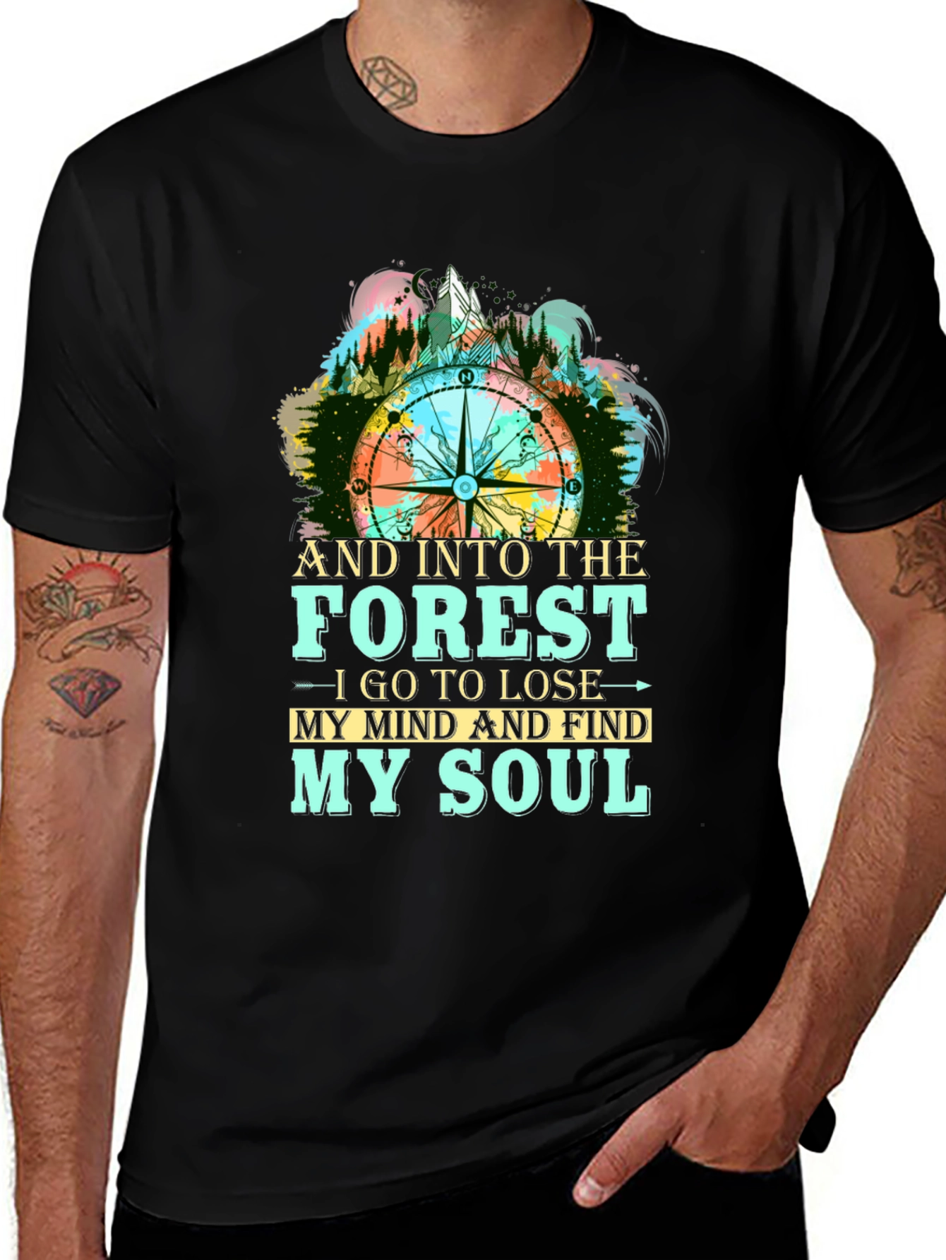 Forest Compass Graphic T-Shirt