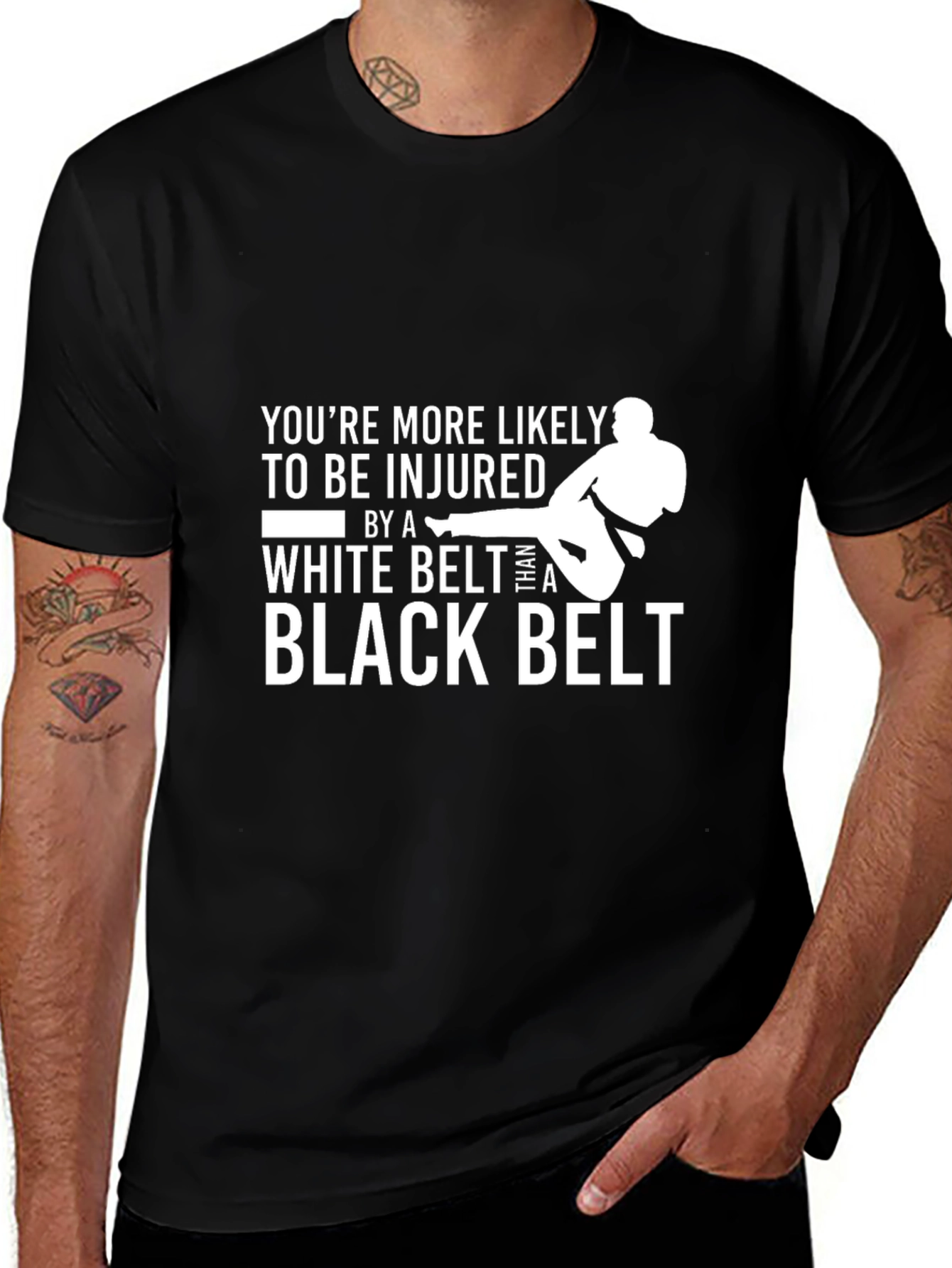 Martial Arts White Belt Funny Graphic T-Shirt