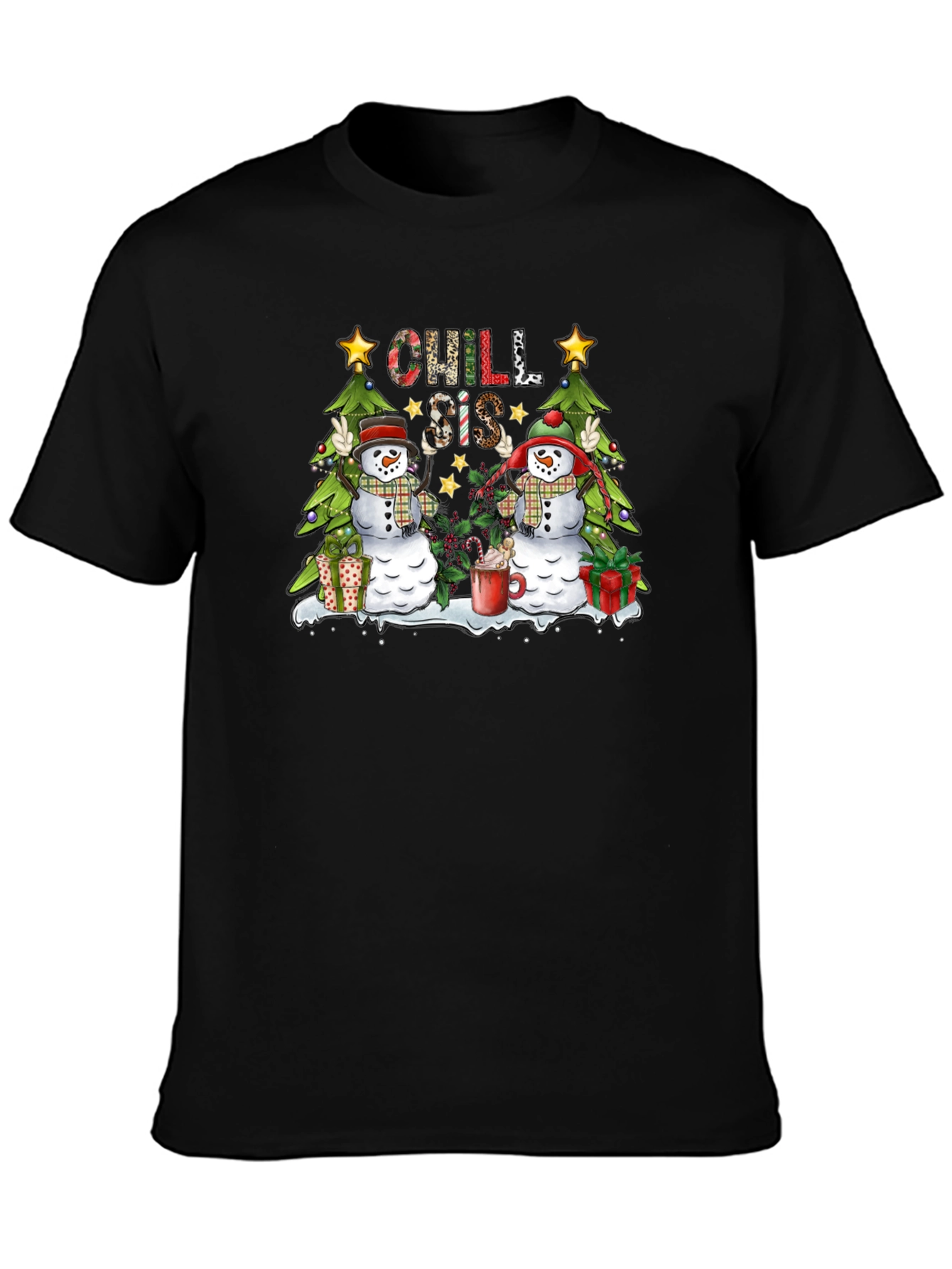 Chill Sis Christmas Snowman Graphic Tee