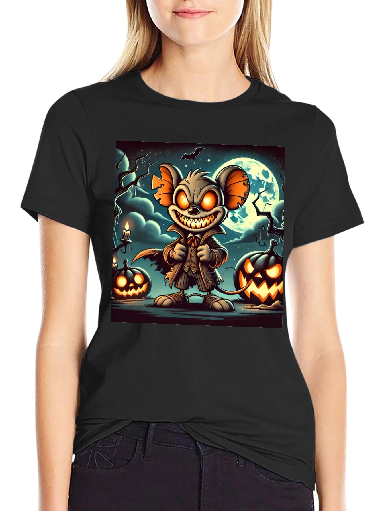 Spooky Halloween Mouse T-Shirt