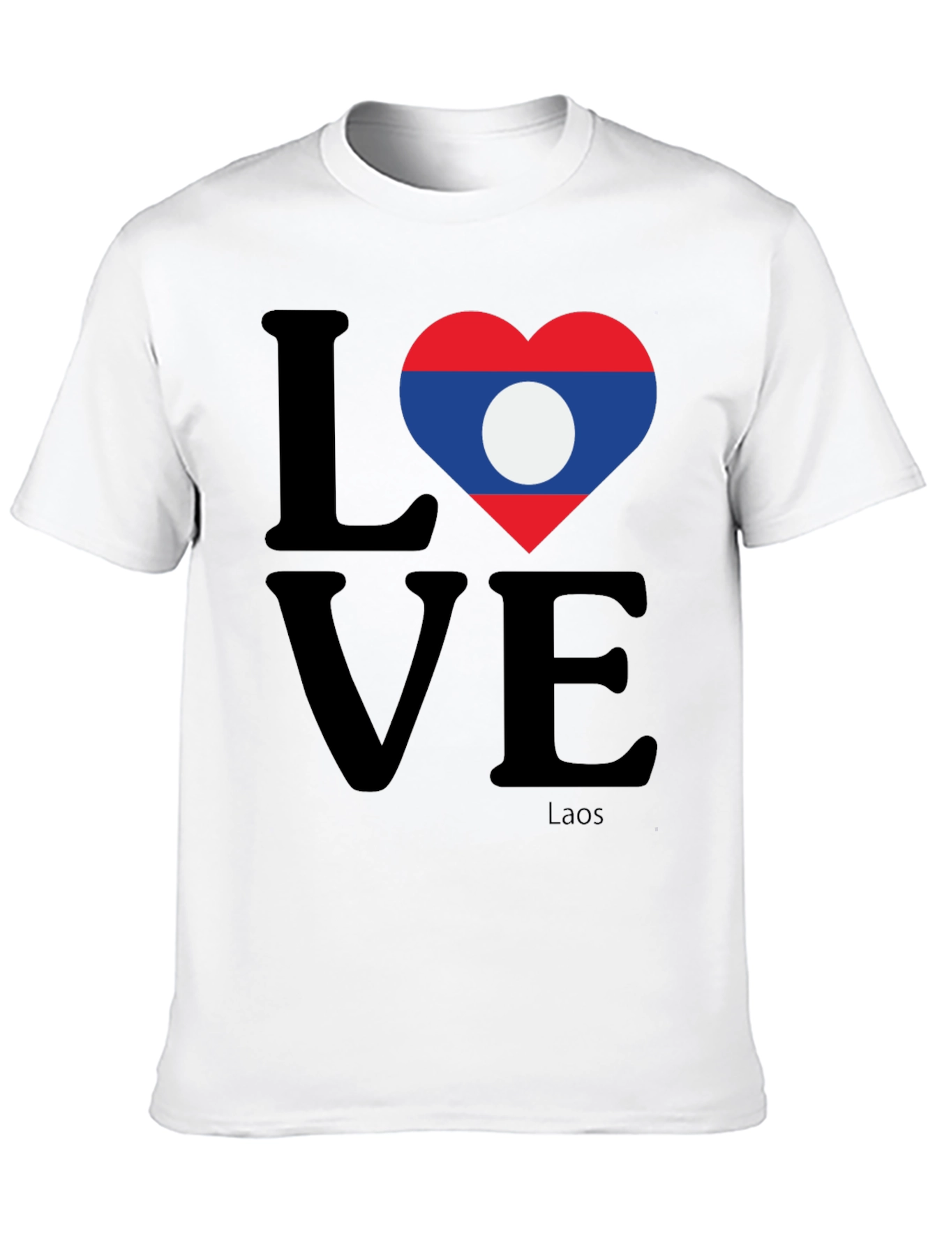 Laos Love Heart Flag T-Shirt
