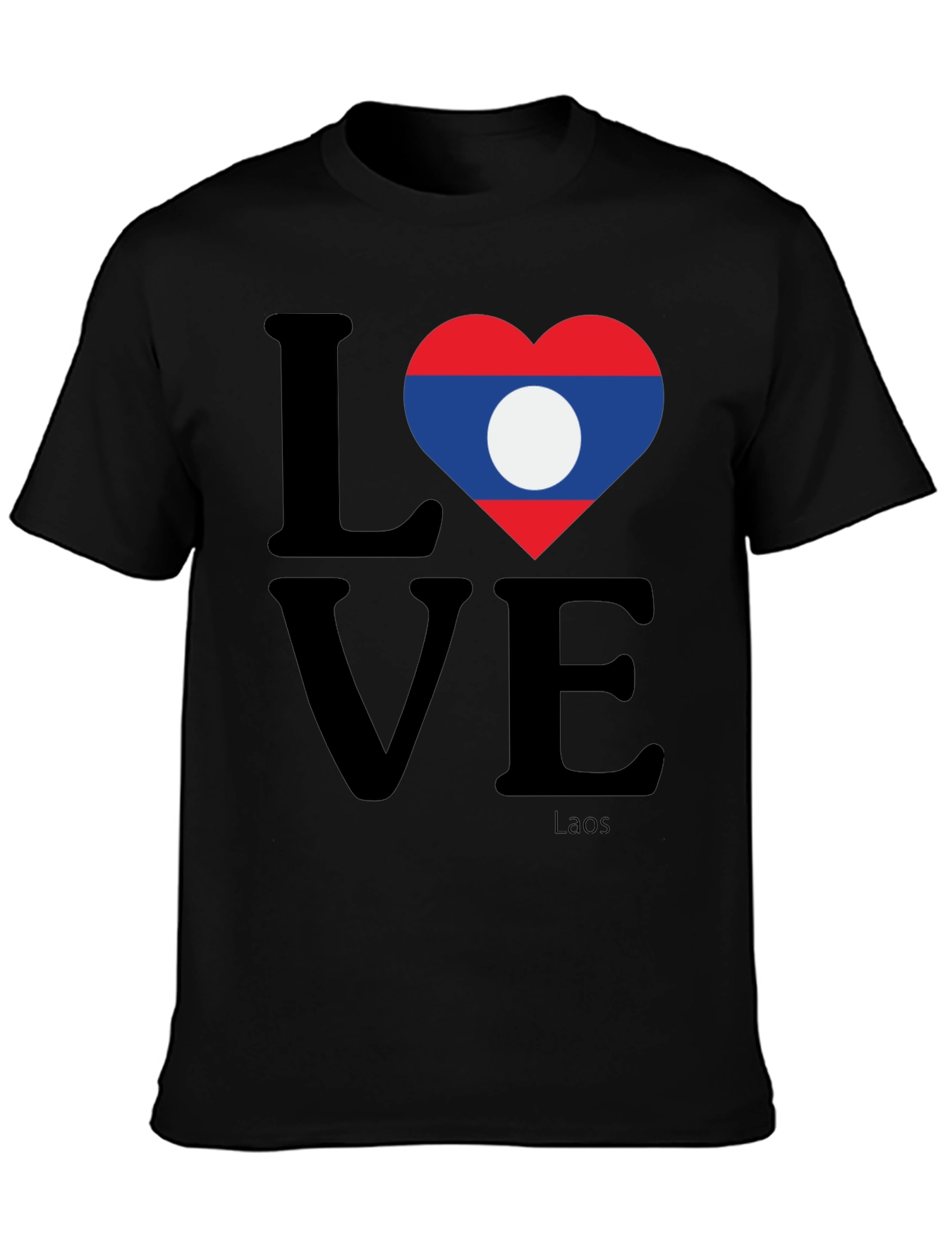 Laos Love Heart Flag T-Shirt