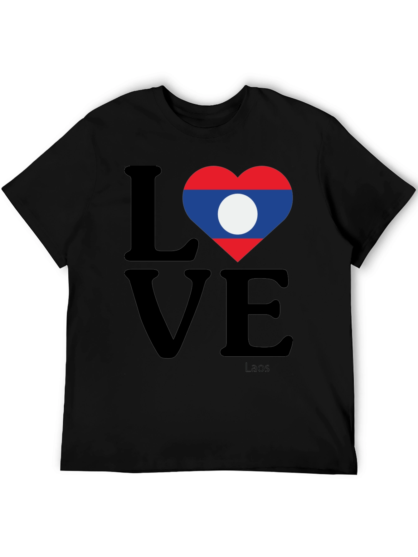 Laos Love Heart Flag T-Shirt