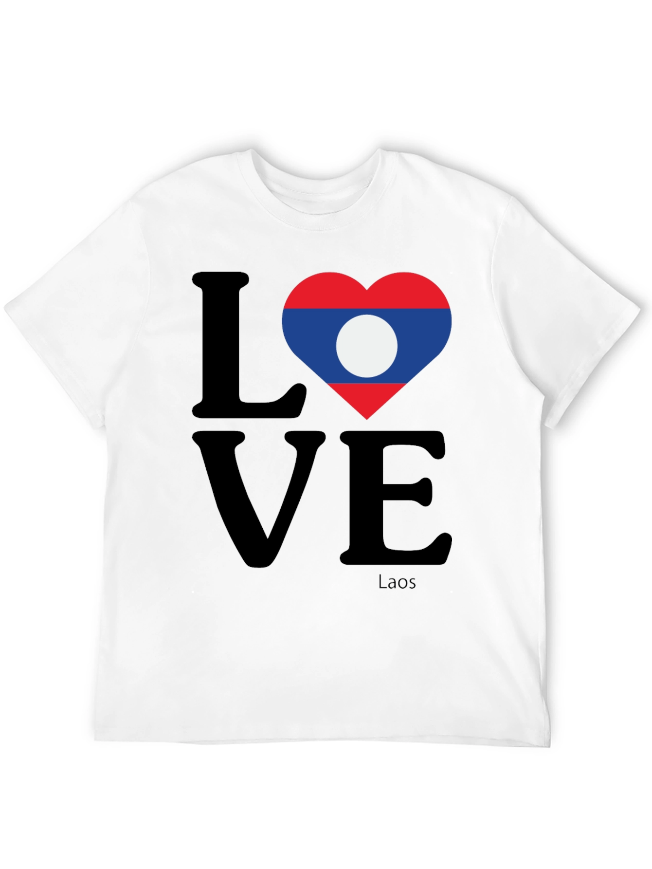 Laos Love Heart Flag T-Shirt