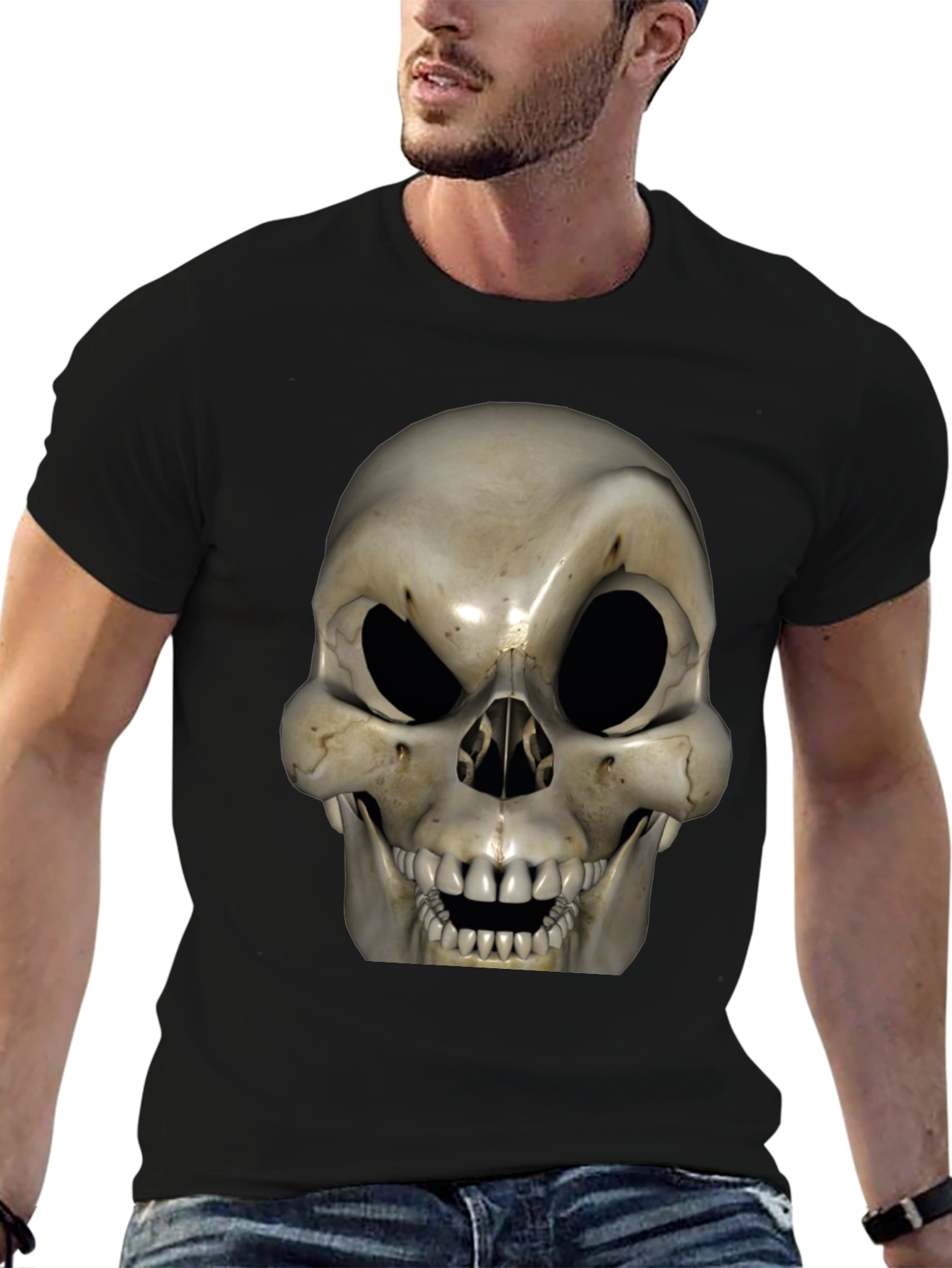 Skull Graphic T-Shirt - Bold Halloween Style