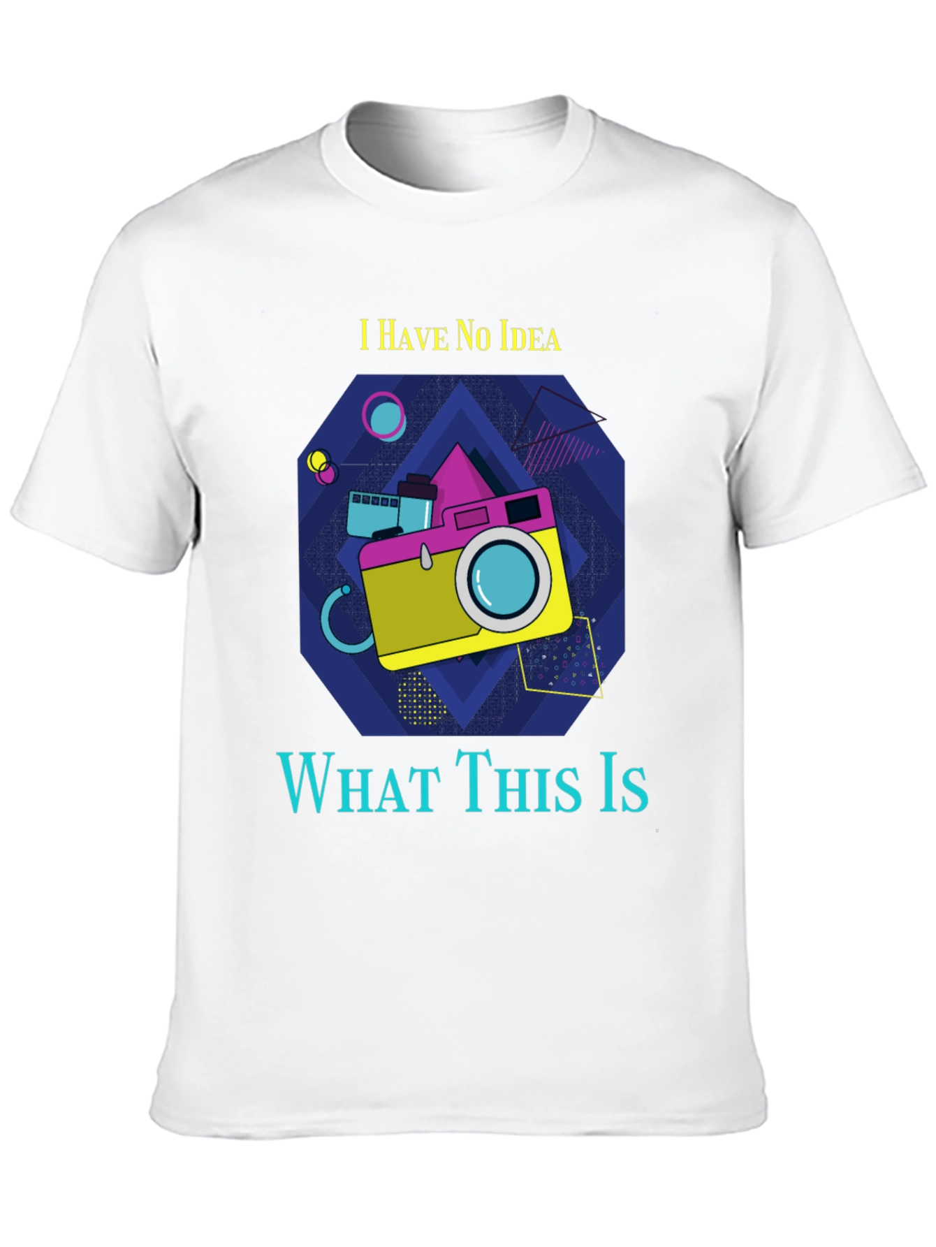 Retro Camera Graphic T-Shirt - I Have No Idea