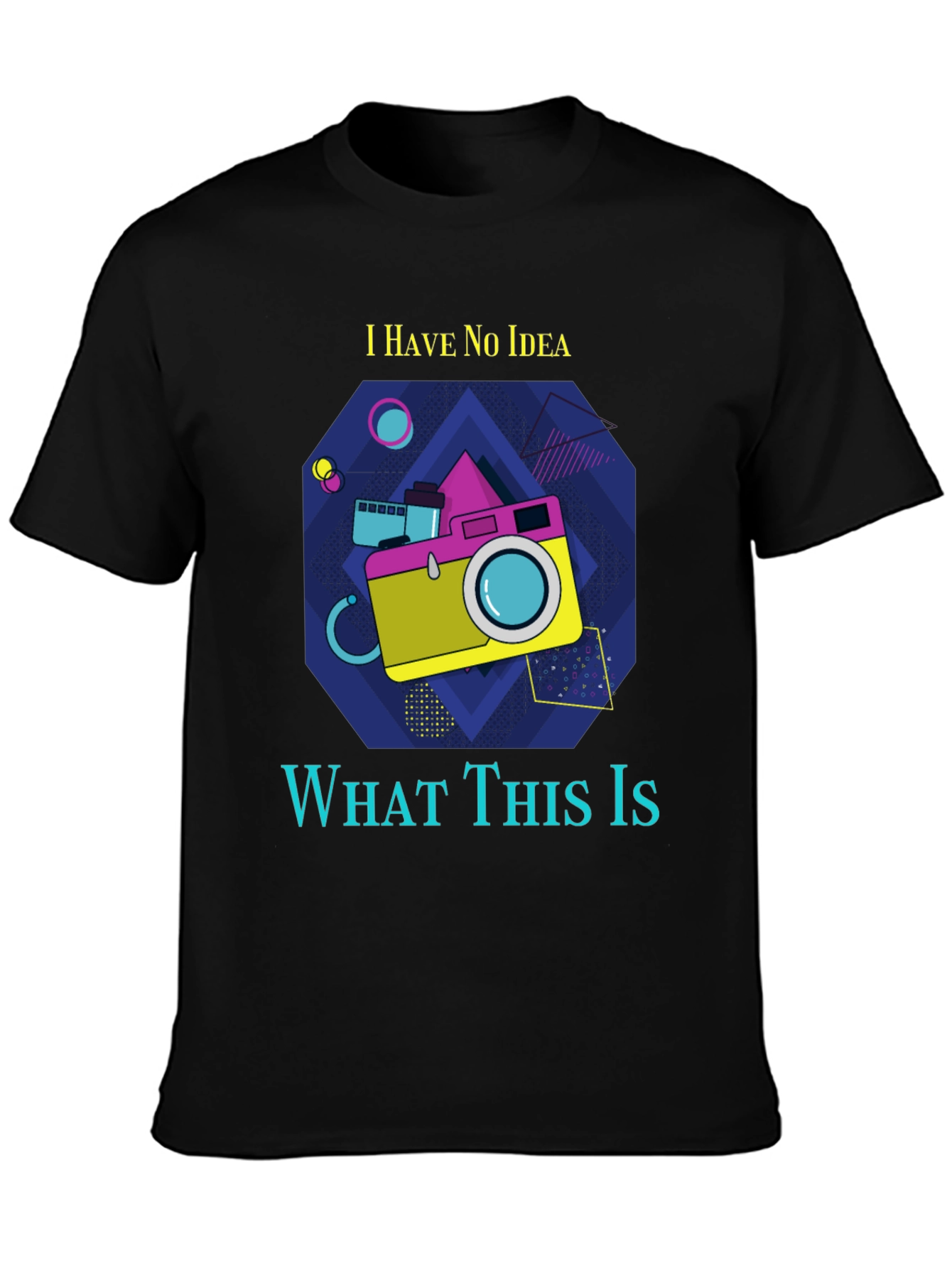 Retro Camera Graphic T-Shirt - I Have No Idea