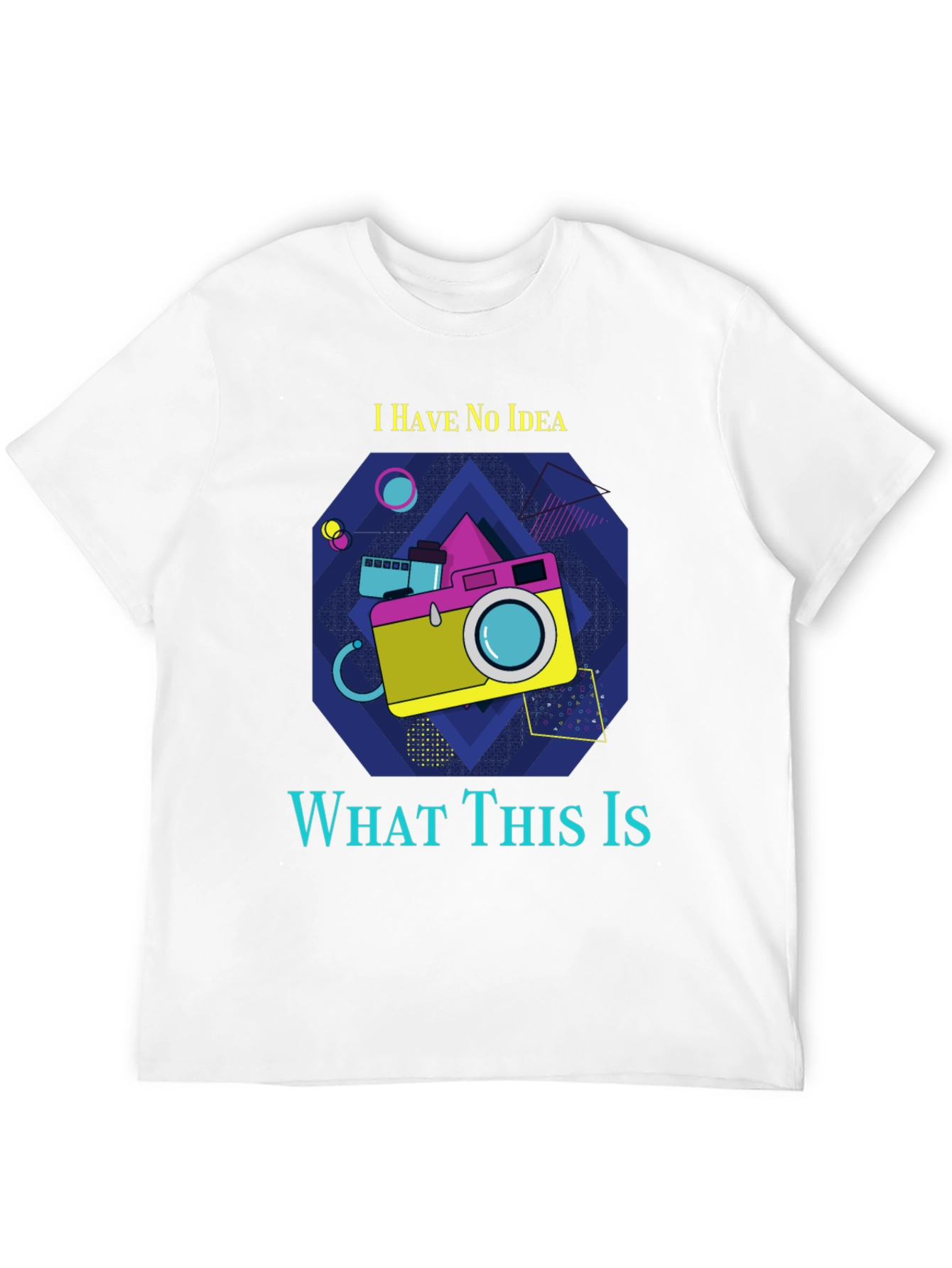 Retro Camera Graphic T-Shirt - I Have No Idea
