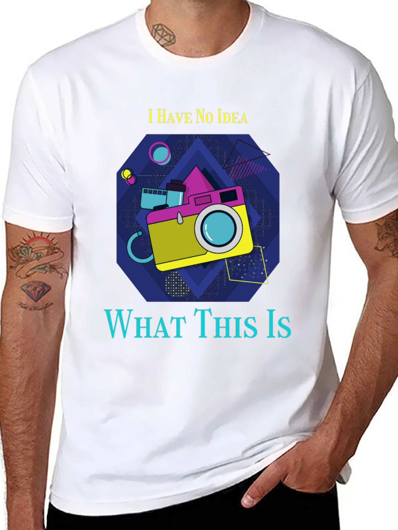 Retro Camera Graphic T-Shirt - I Have No Idea