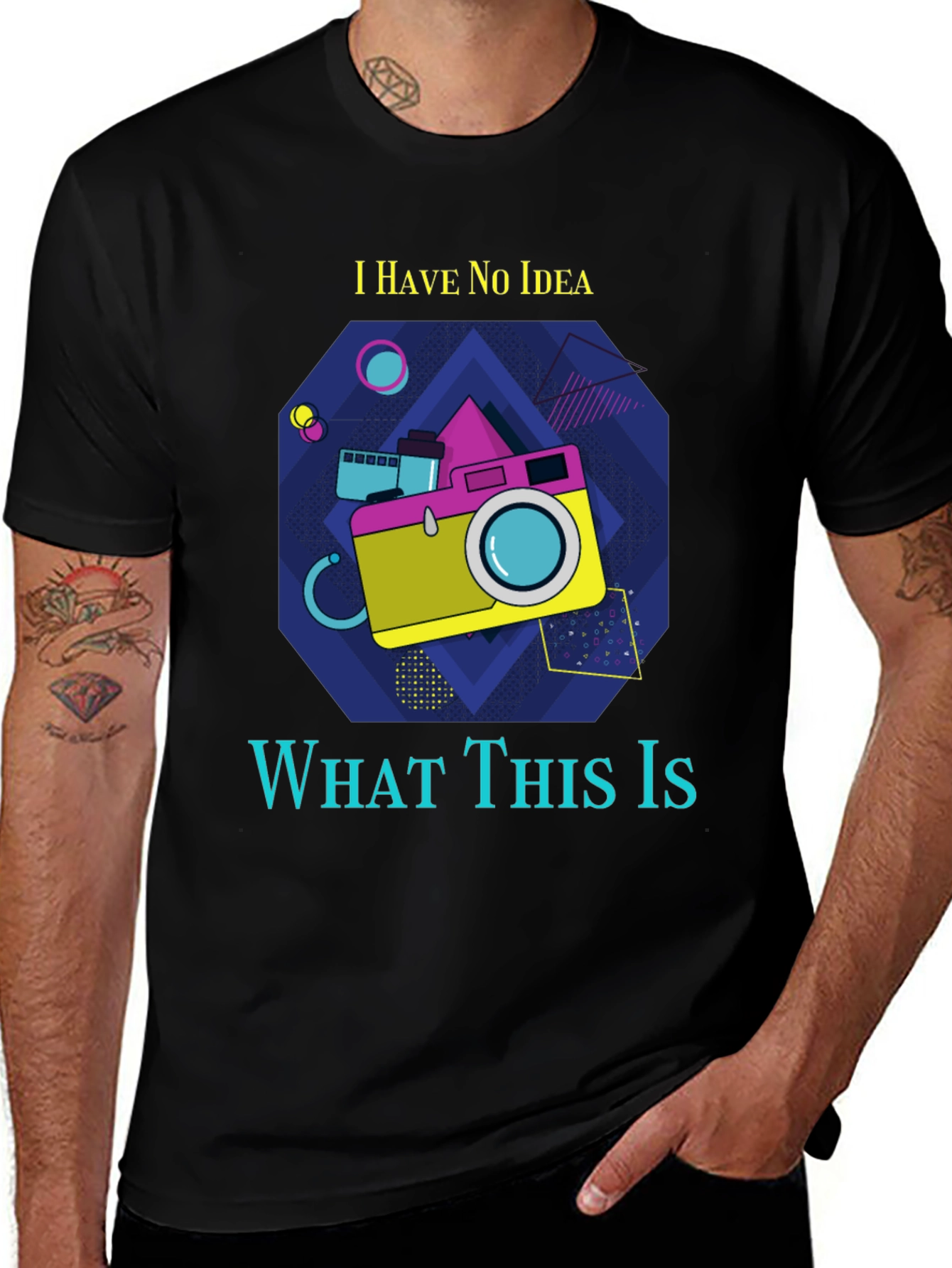 Retro Camera Graphic T-Shirt - I Have No Idea