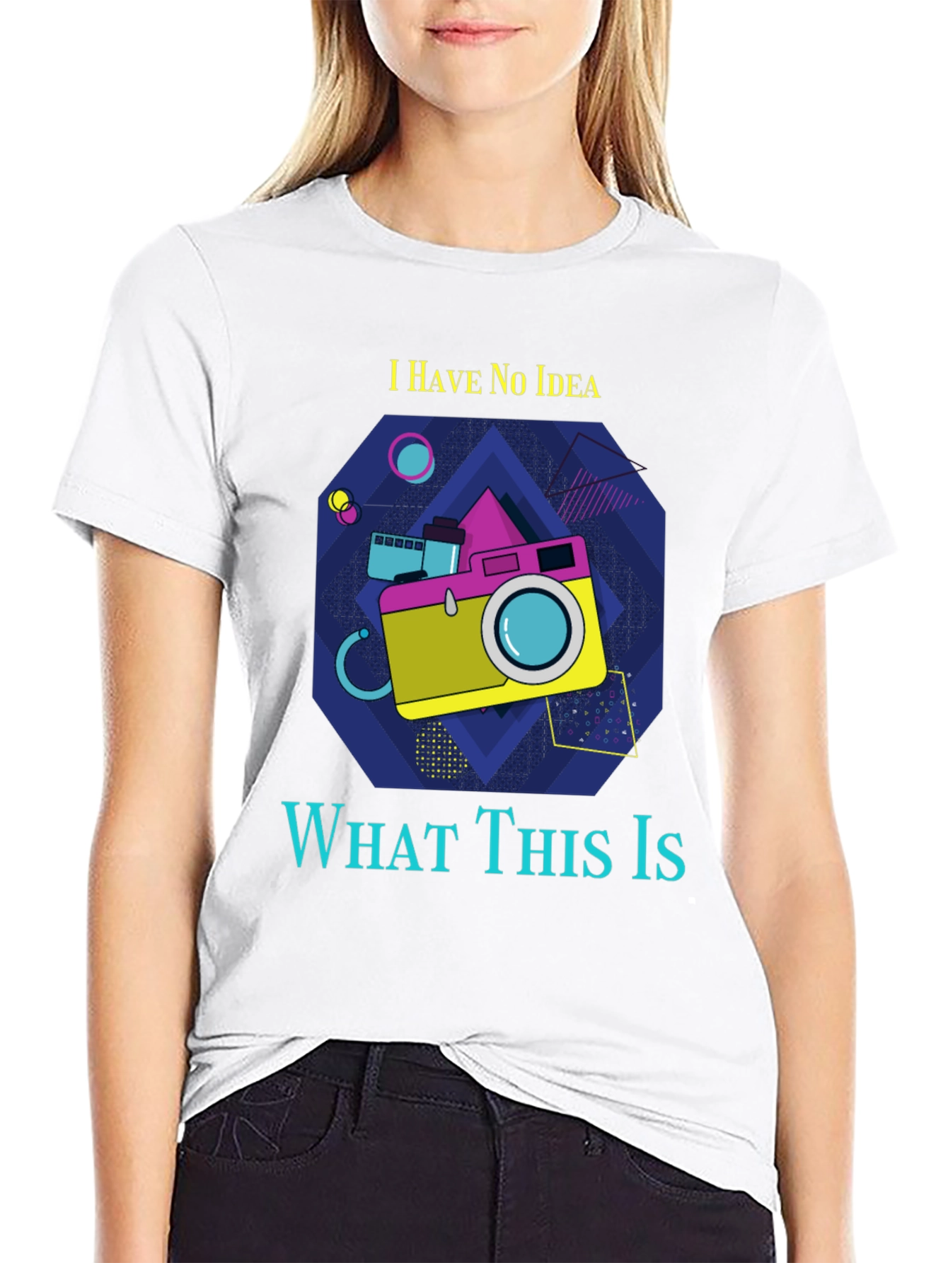 Retro Camera Graphic T-Shirt - I Have No Idea
